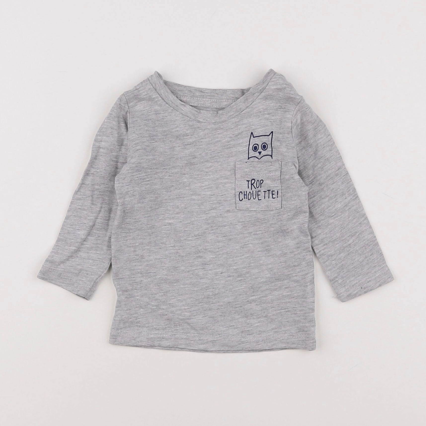 Vertbaudet - tee-shirt gris - 3 mois
