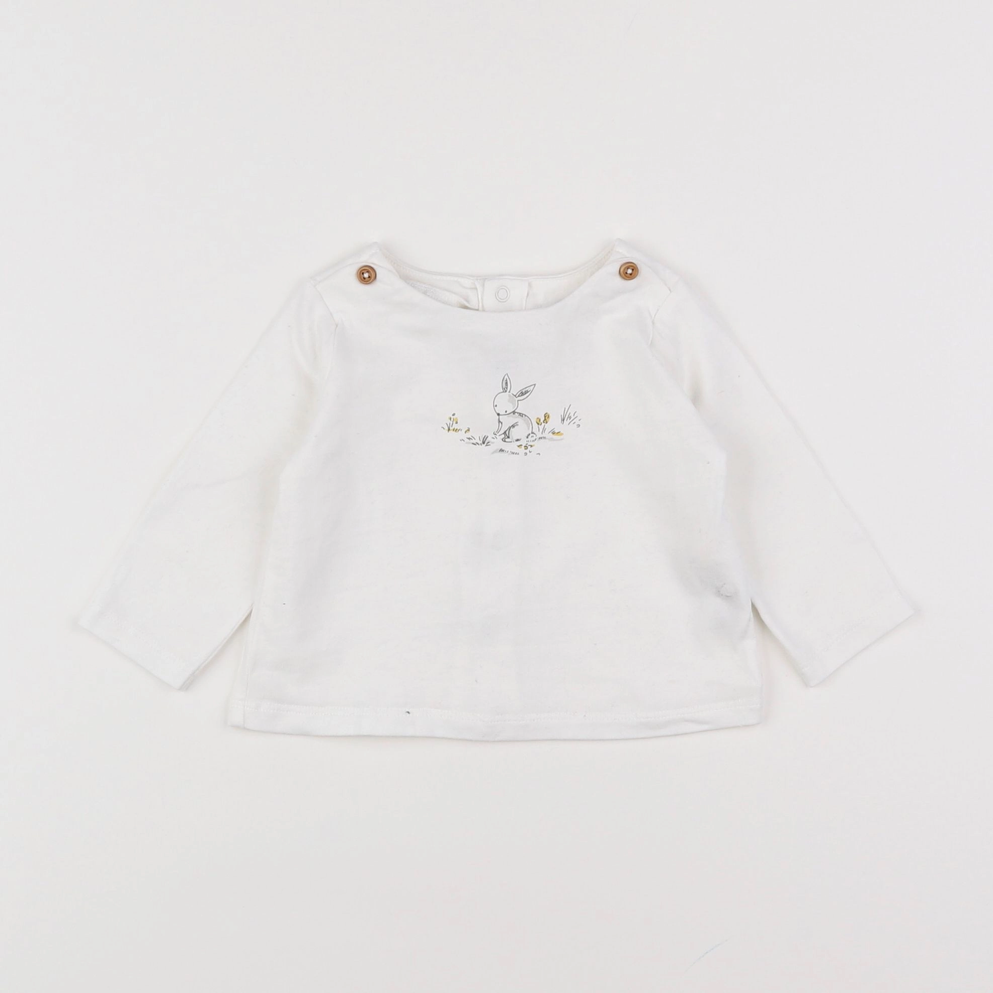 Natalys - tee-shirt blanc - 3 mois