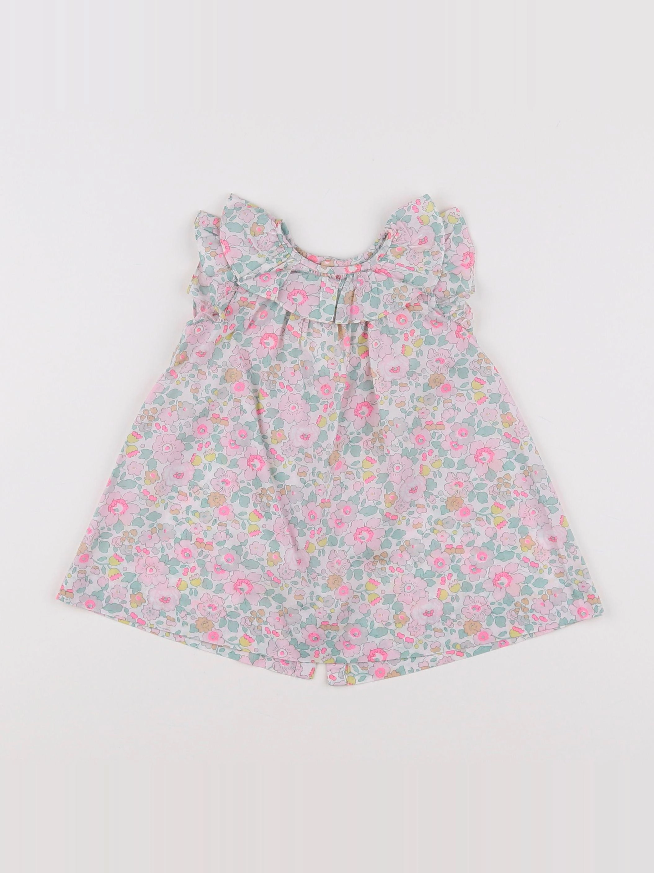 Jacadi - robe liberty multicolore - 6 mois