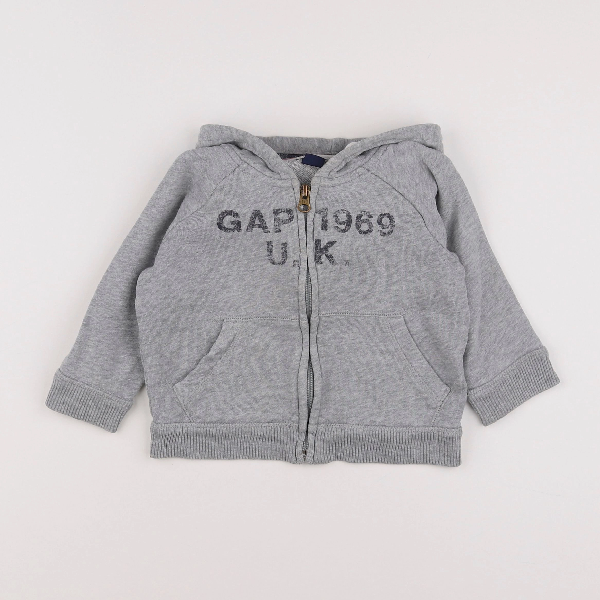 GAP - sweat gris - 12/18 mois