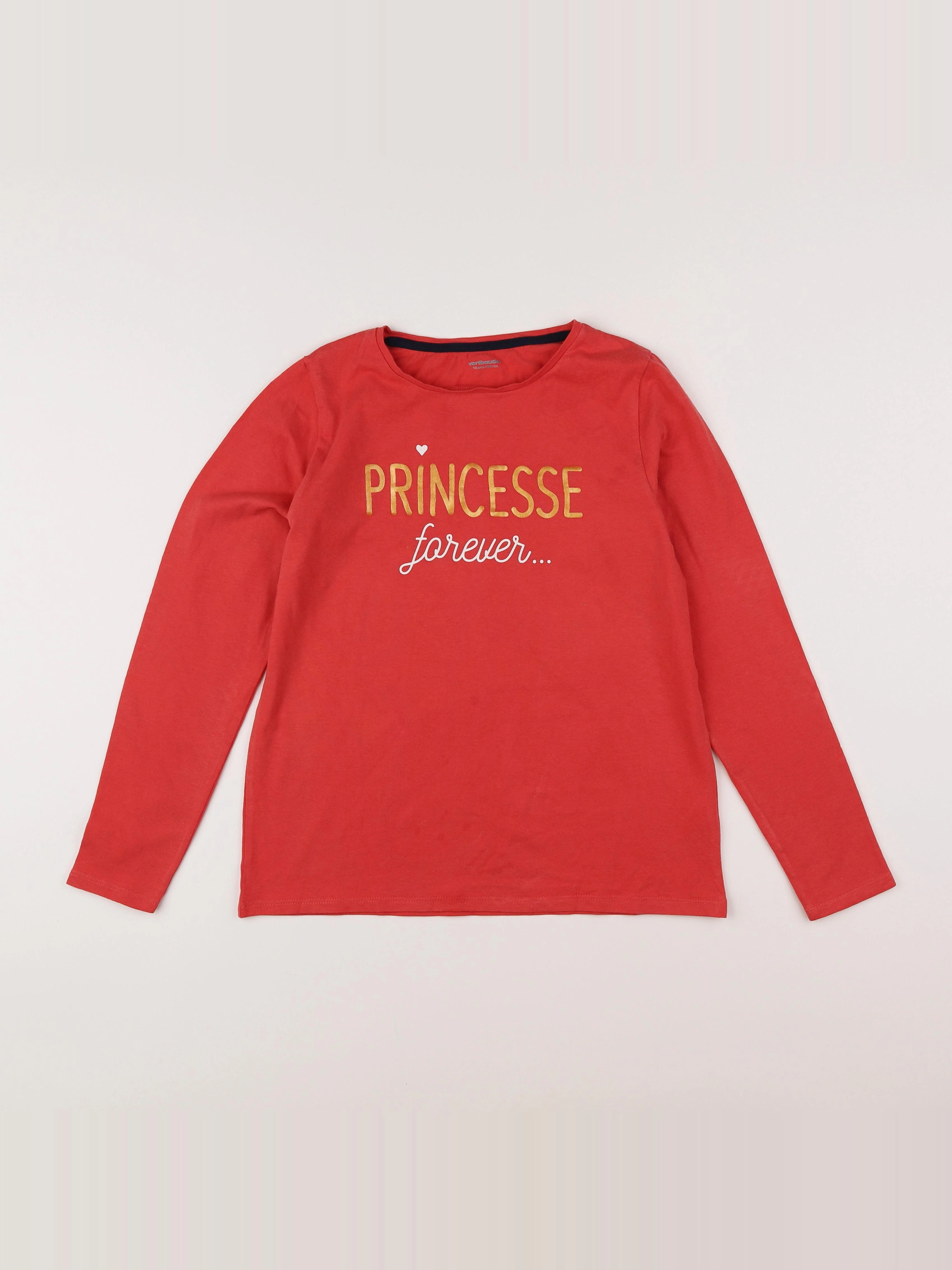 Vertbaudet - tee-shirt rouge - 14 ans