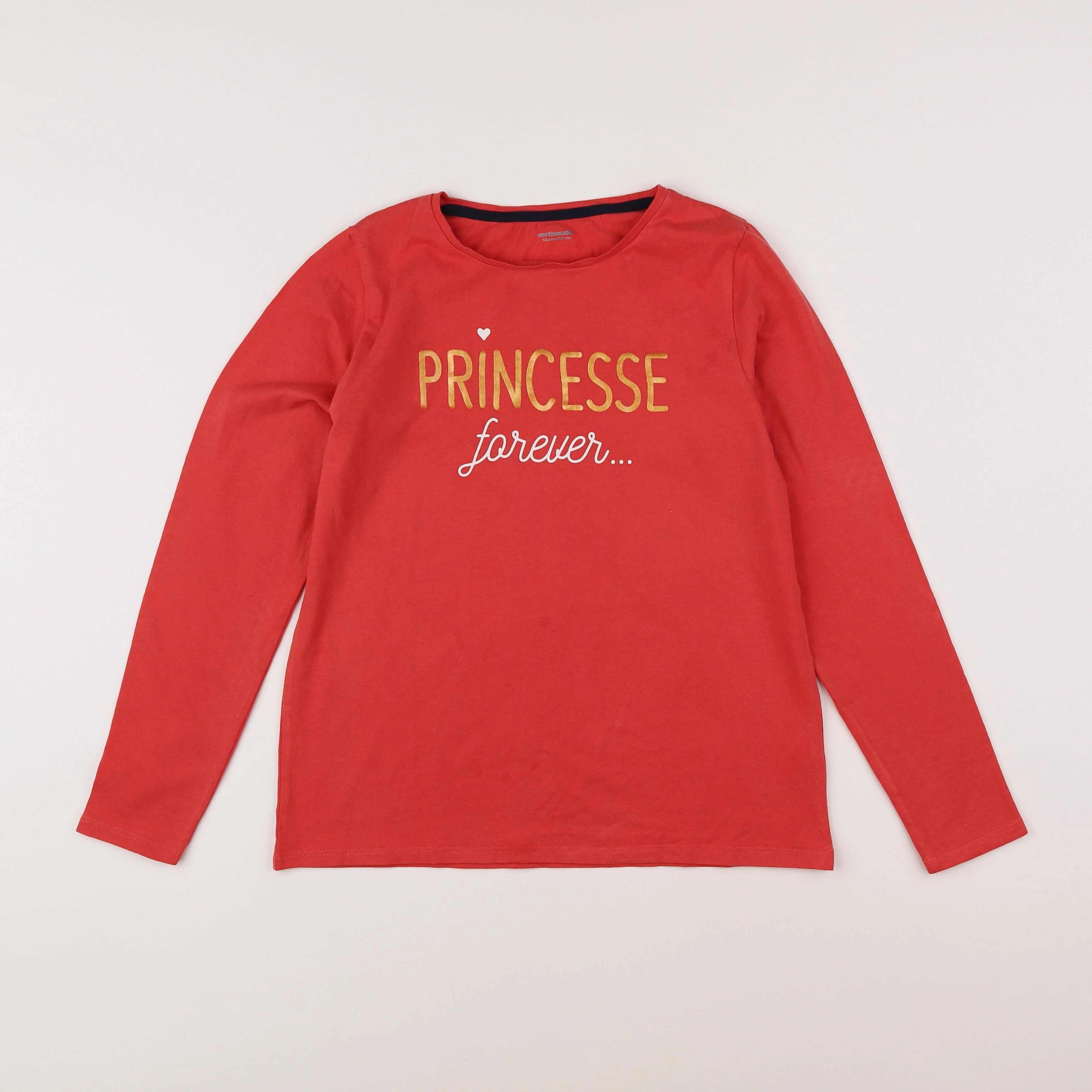 Vertbaudet - tee-shirt rouge - 14 ans