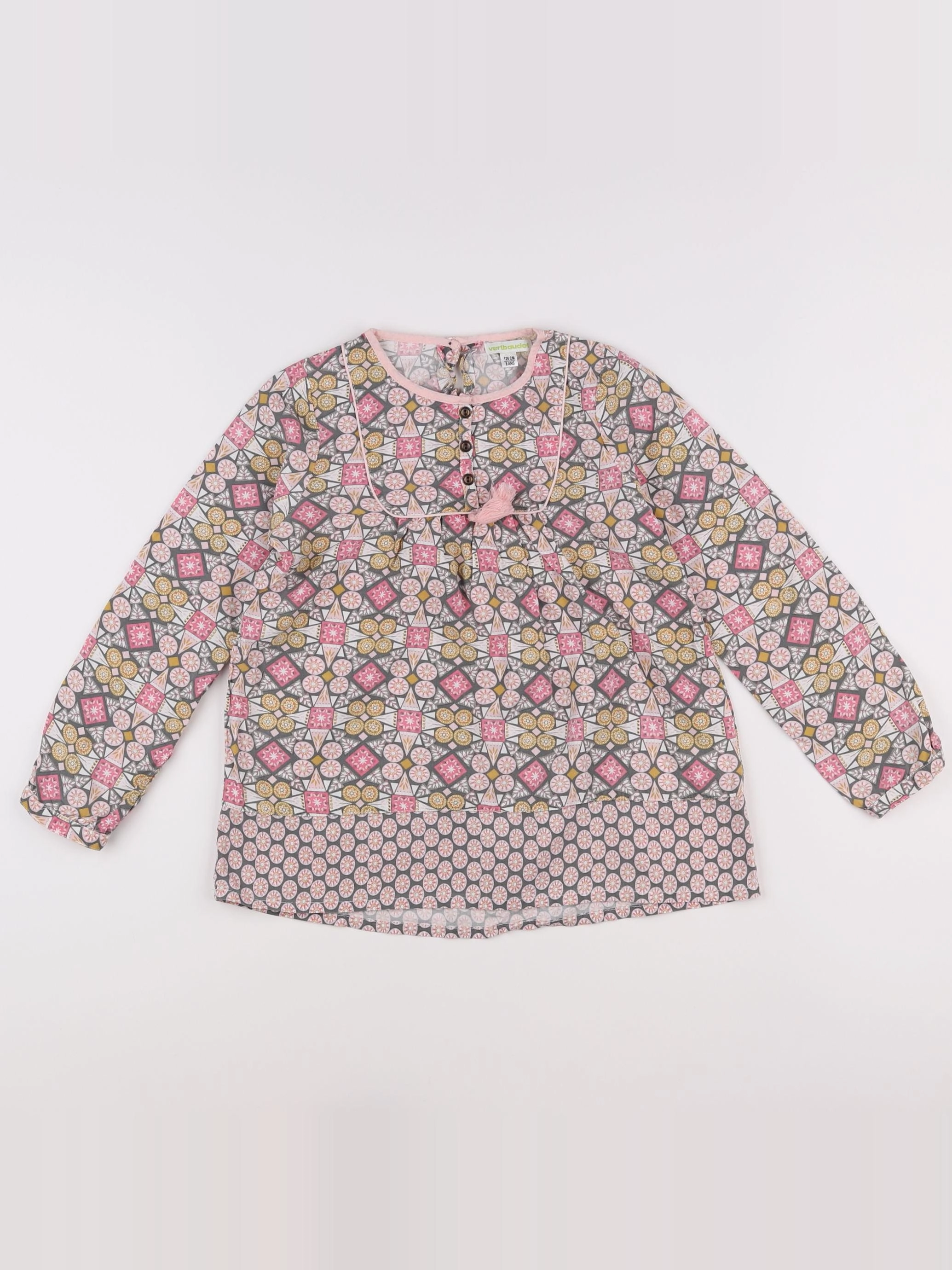 Vertbaudet - blouse multicolore - 8 ans