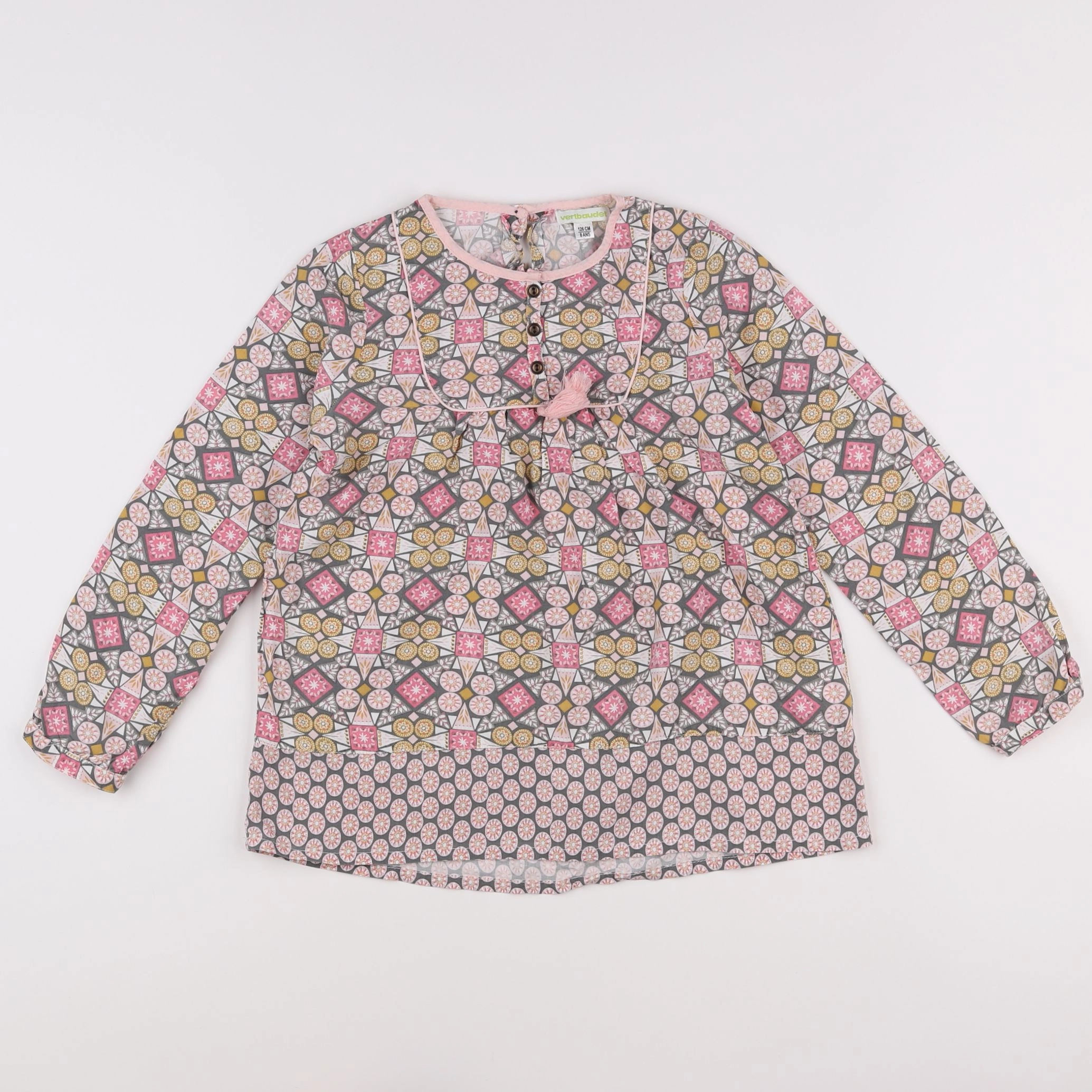 Vertbaudet - blouse multicolore - 8 ans