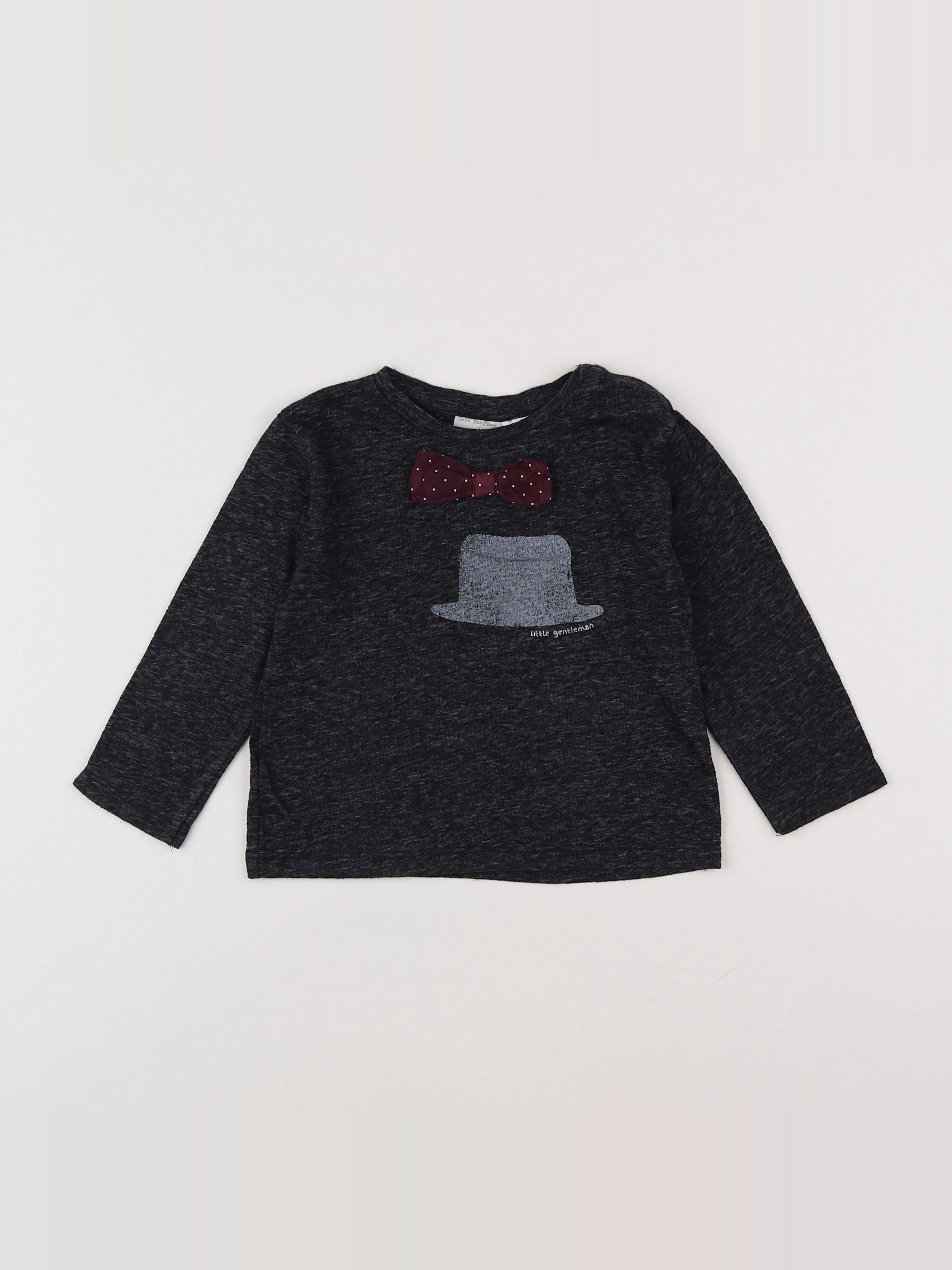 Zara - tee-shirt gris - 12/18 mois