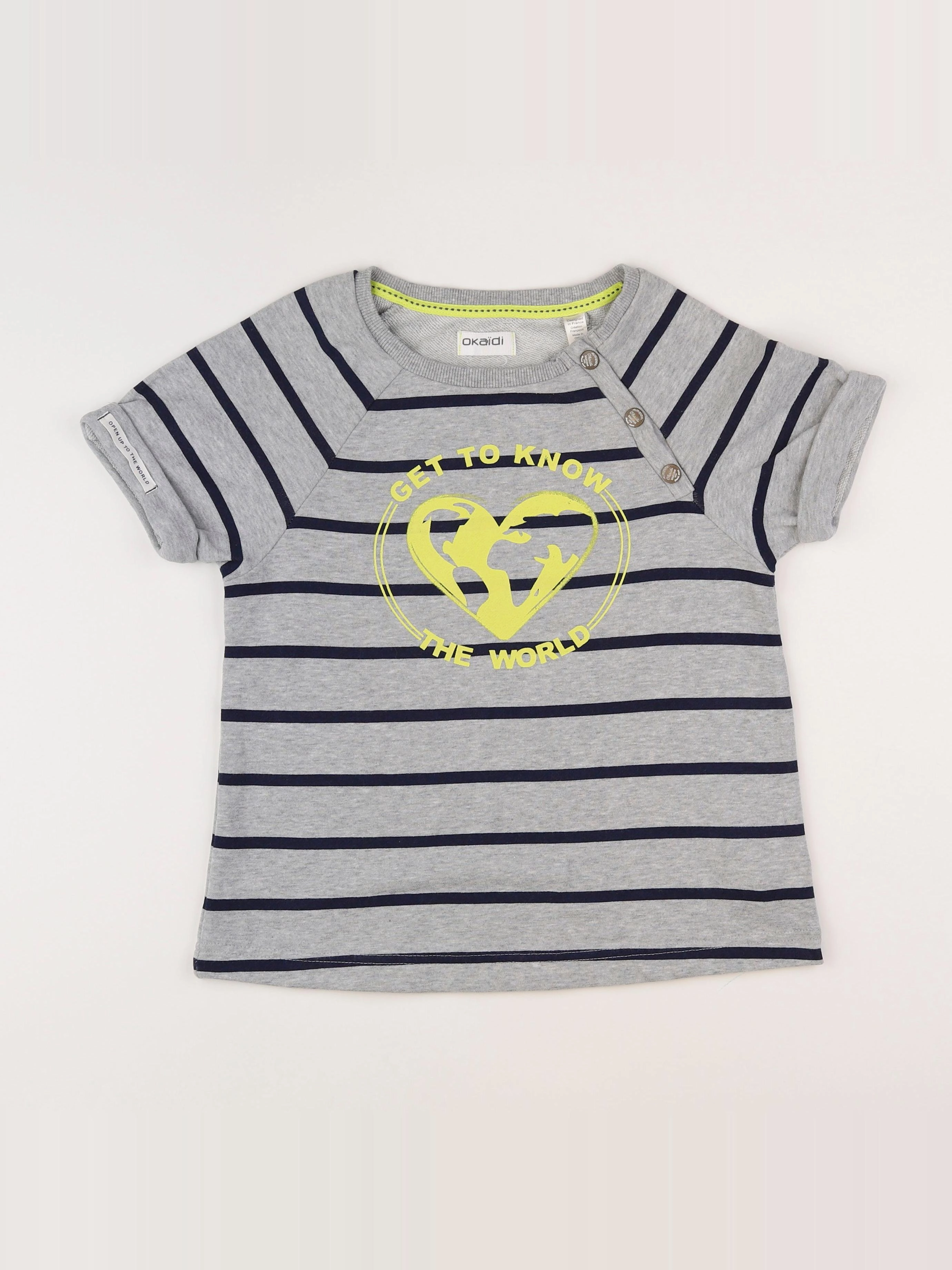 Okaidi - sweat gris - 10 ans