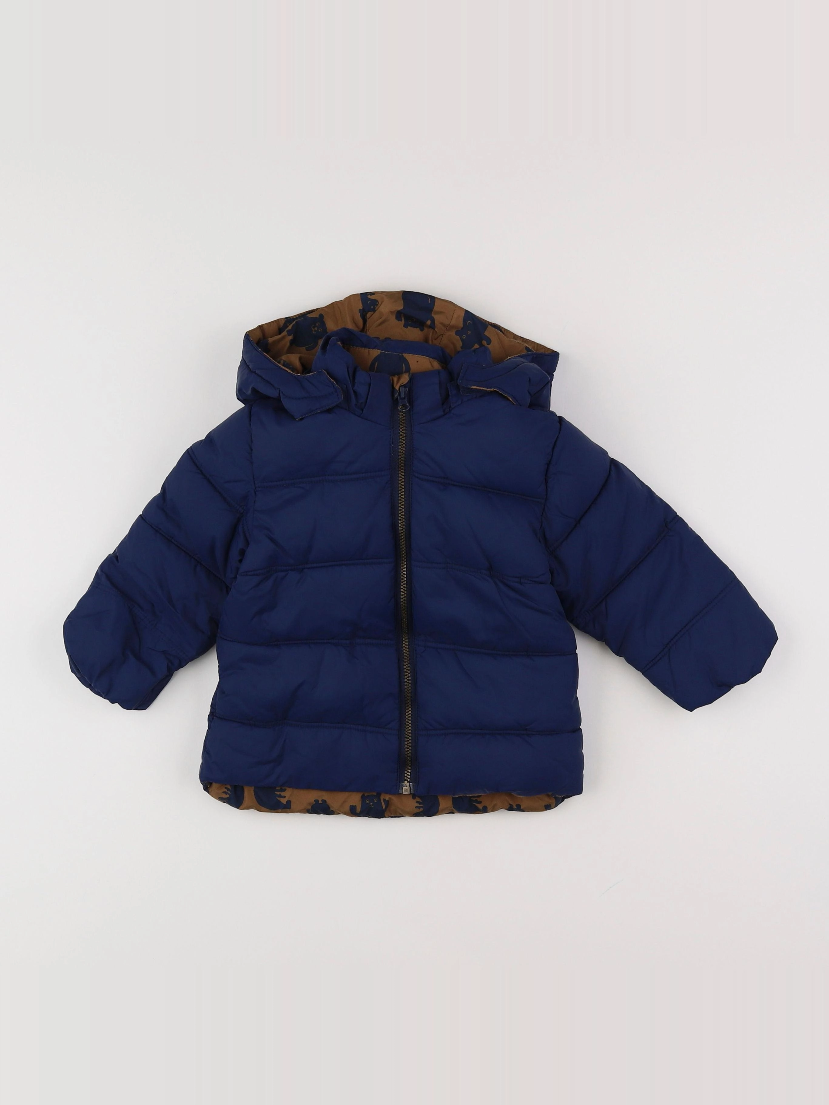 H&M - doudoune bleu - 9/12 mois