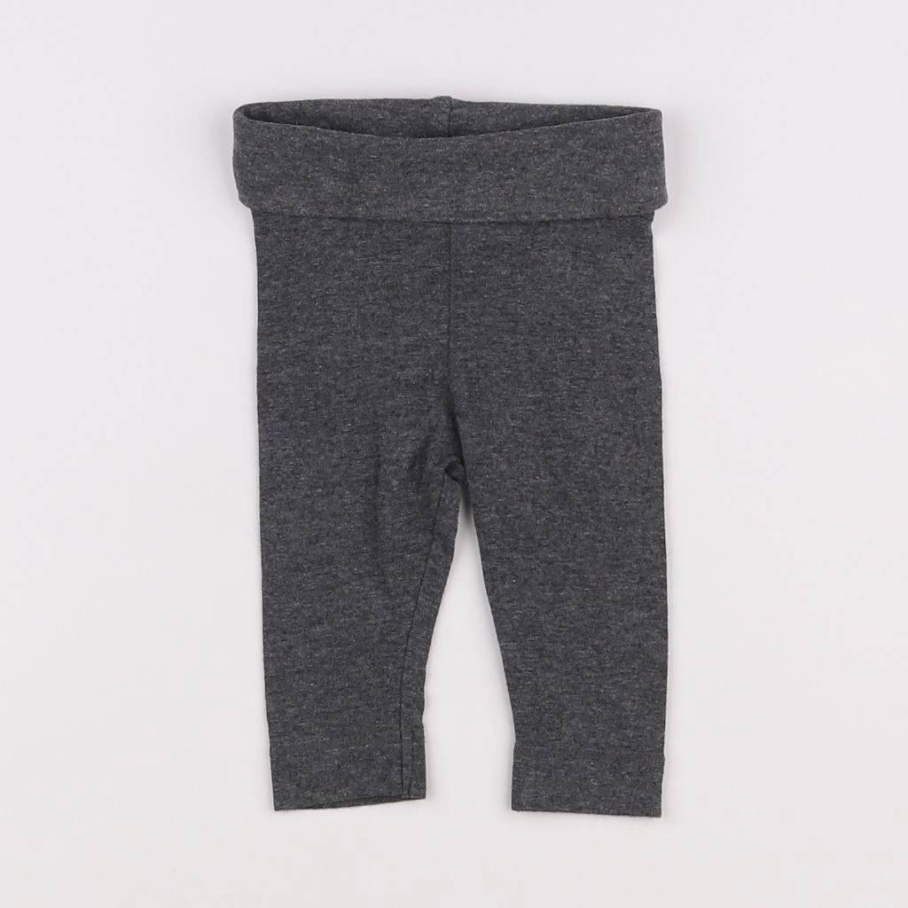 H&M - legging gris - 3/6 mois