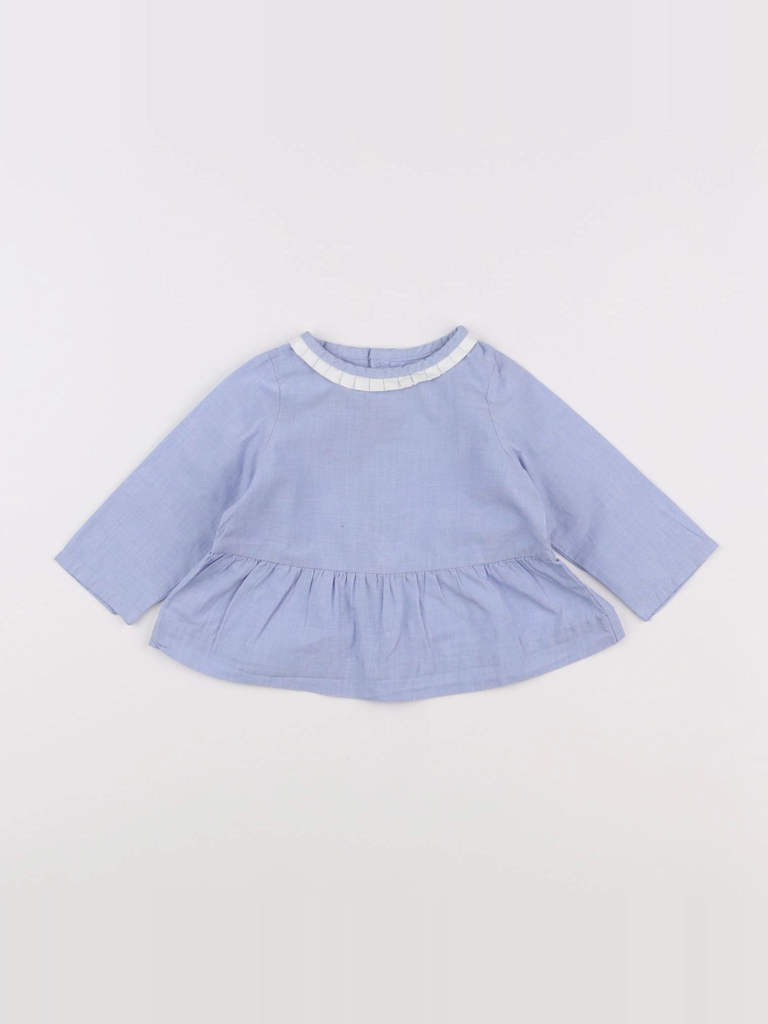 Jacadi - blouse bleu - 6 mois