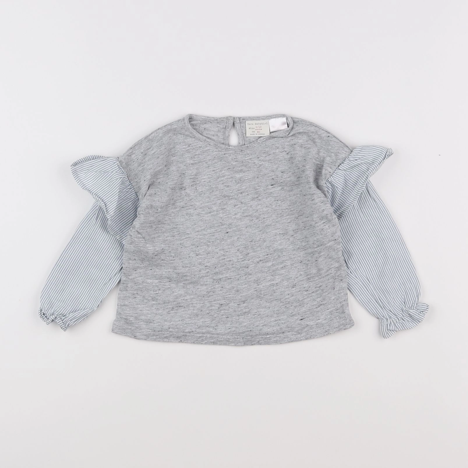 Zara - tee-shirt gris - 9/12 mois