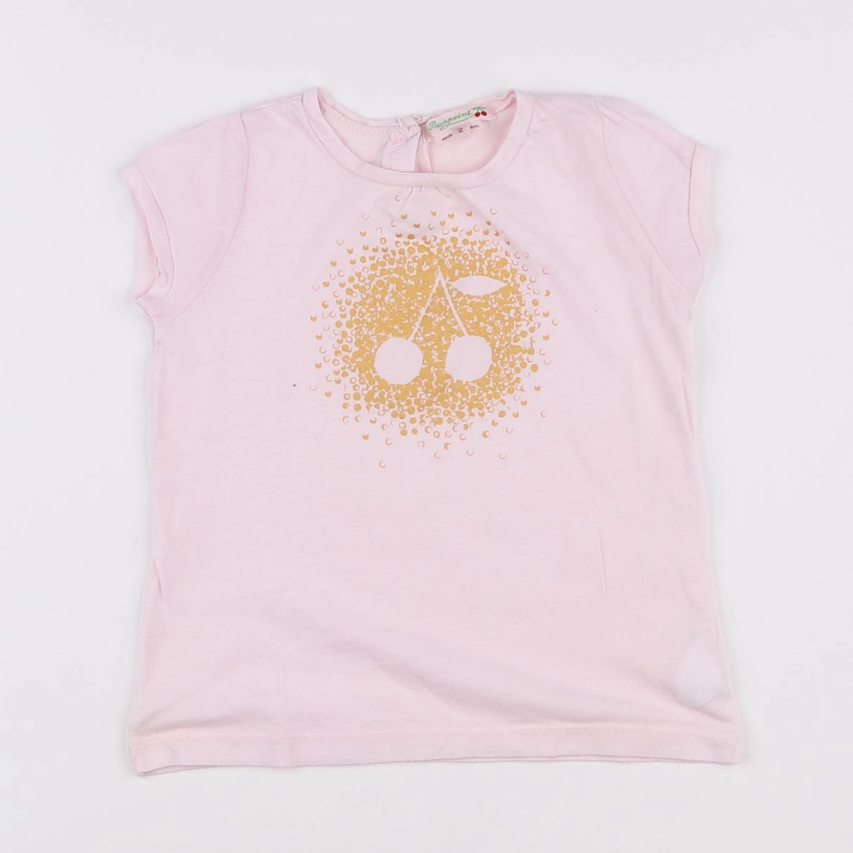 Bonpoint - tee-shirt rose, or - 2 ans