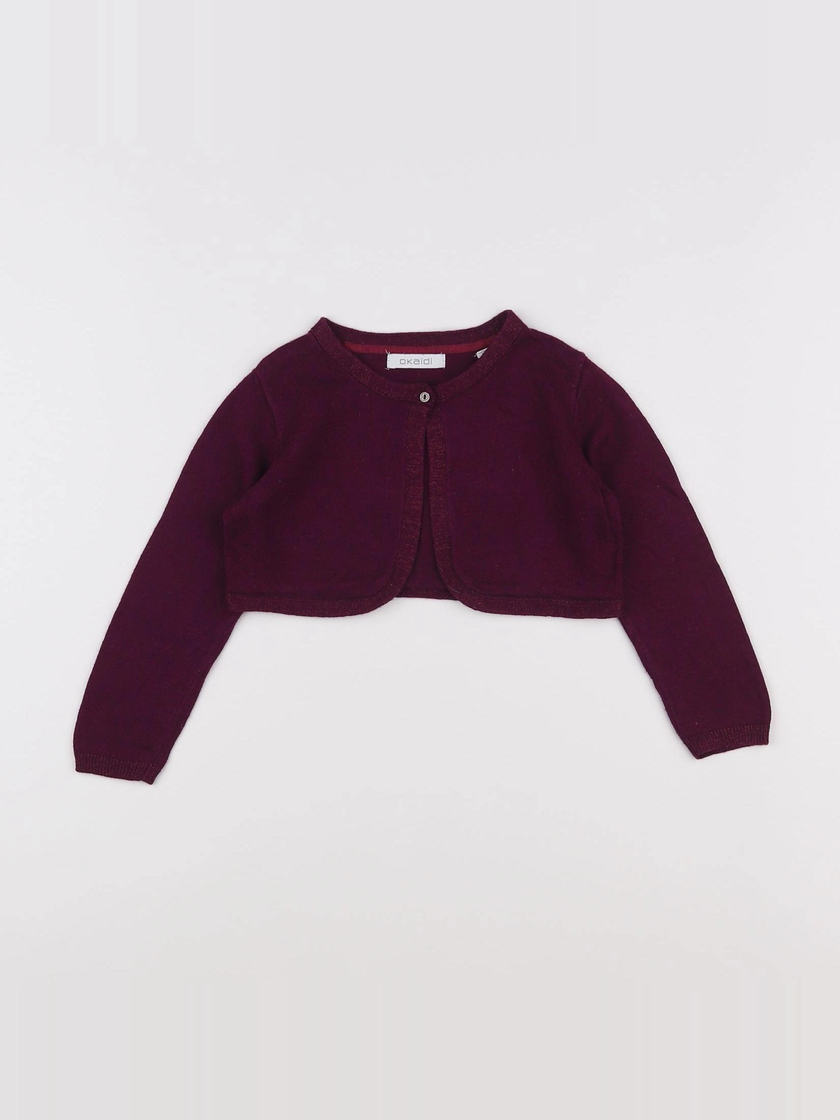 Okaidi - gilet violet - 6 mois