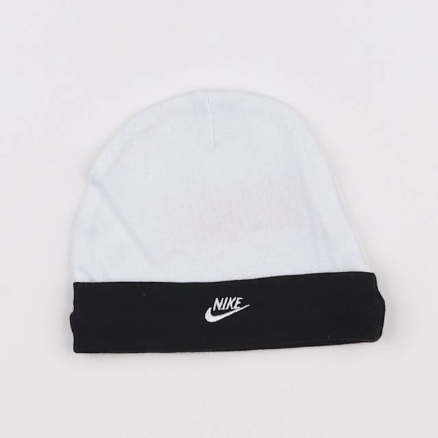 Nike - bonnet blanc, noir - 6/12 mois