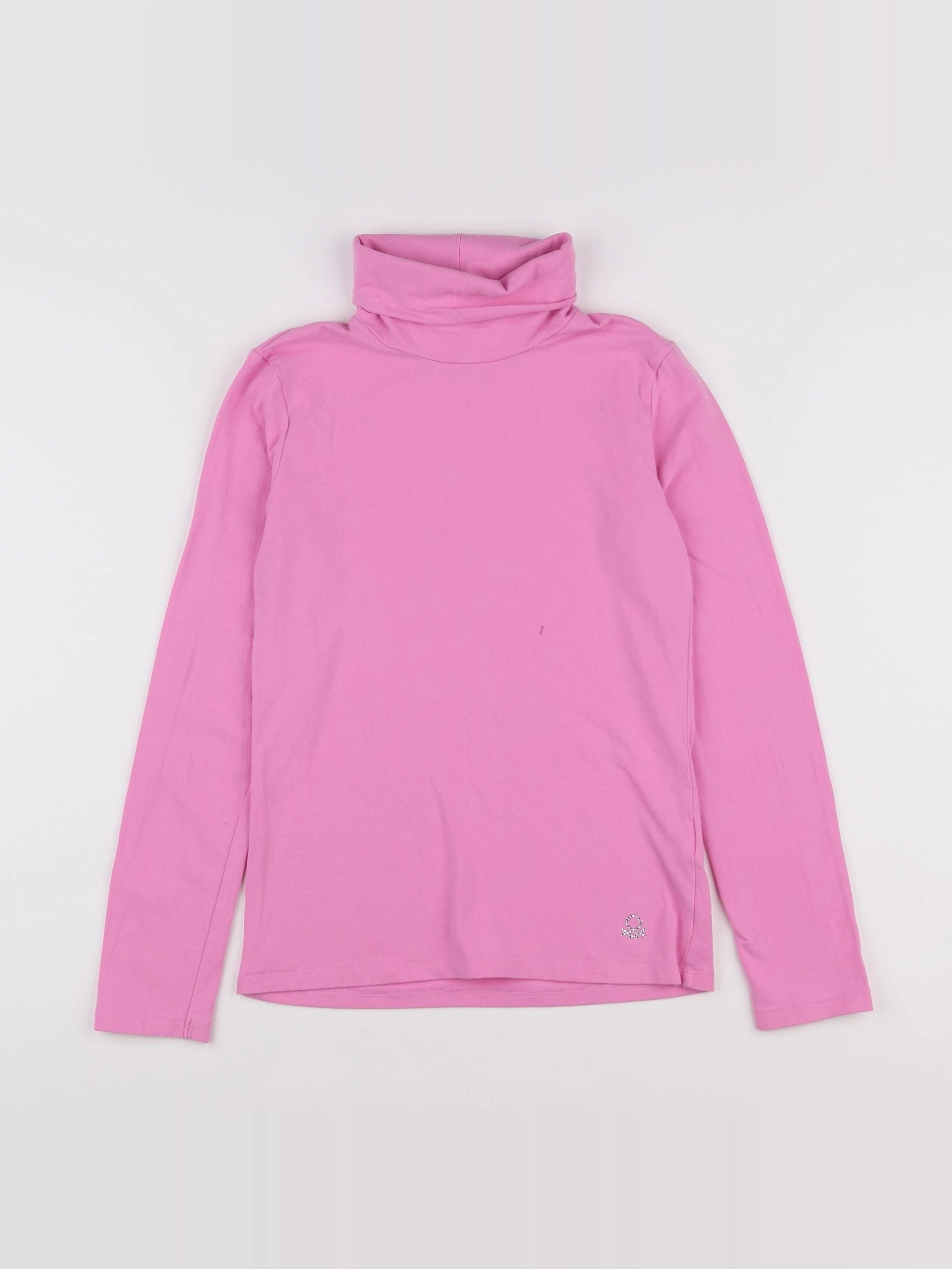 Benetton - sous-pull rose - 10/11 ans