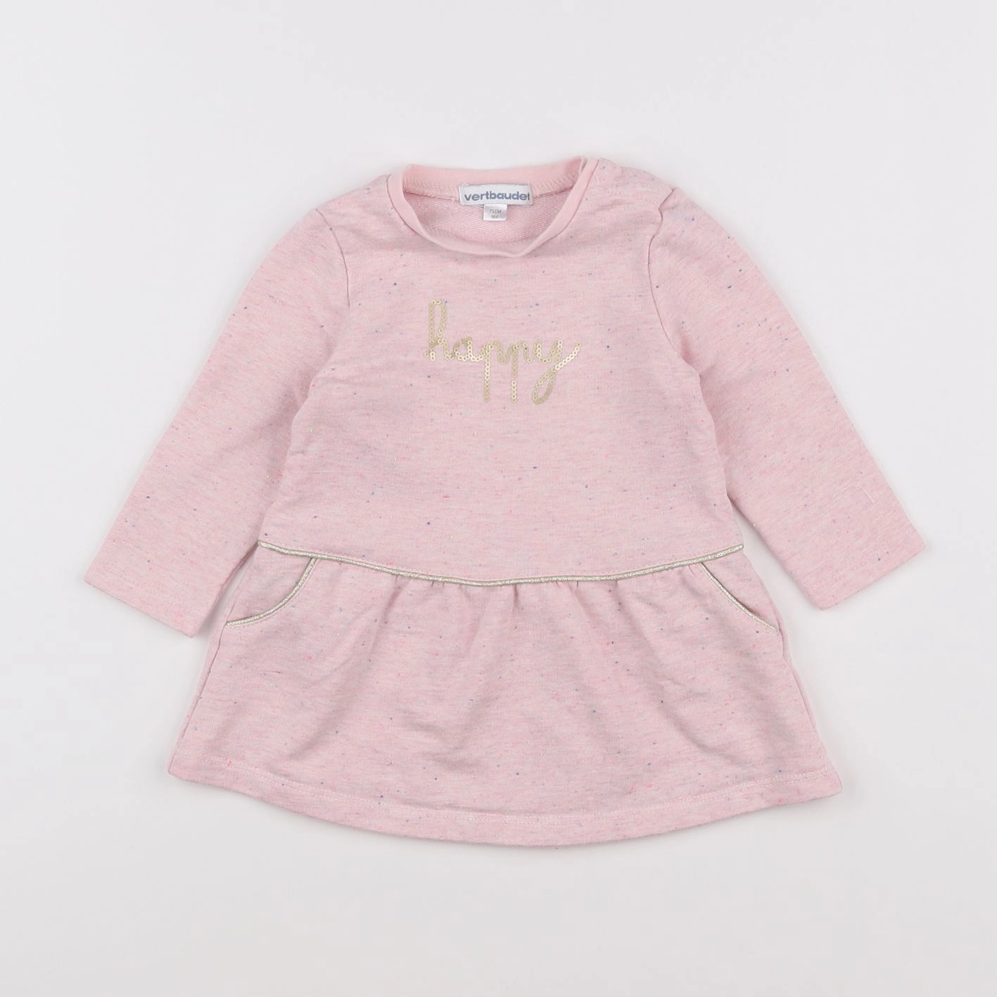 Vertbaudet - robe rose - 9 mois