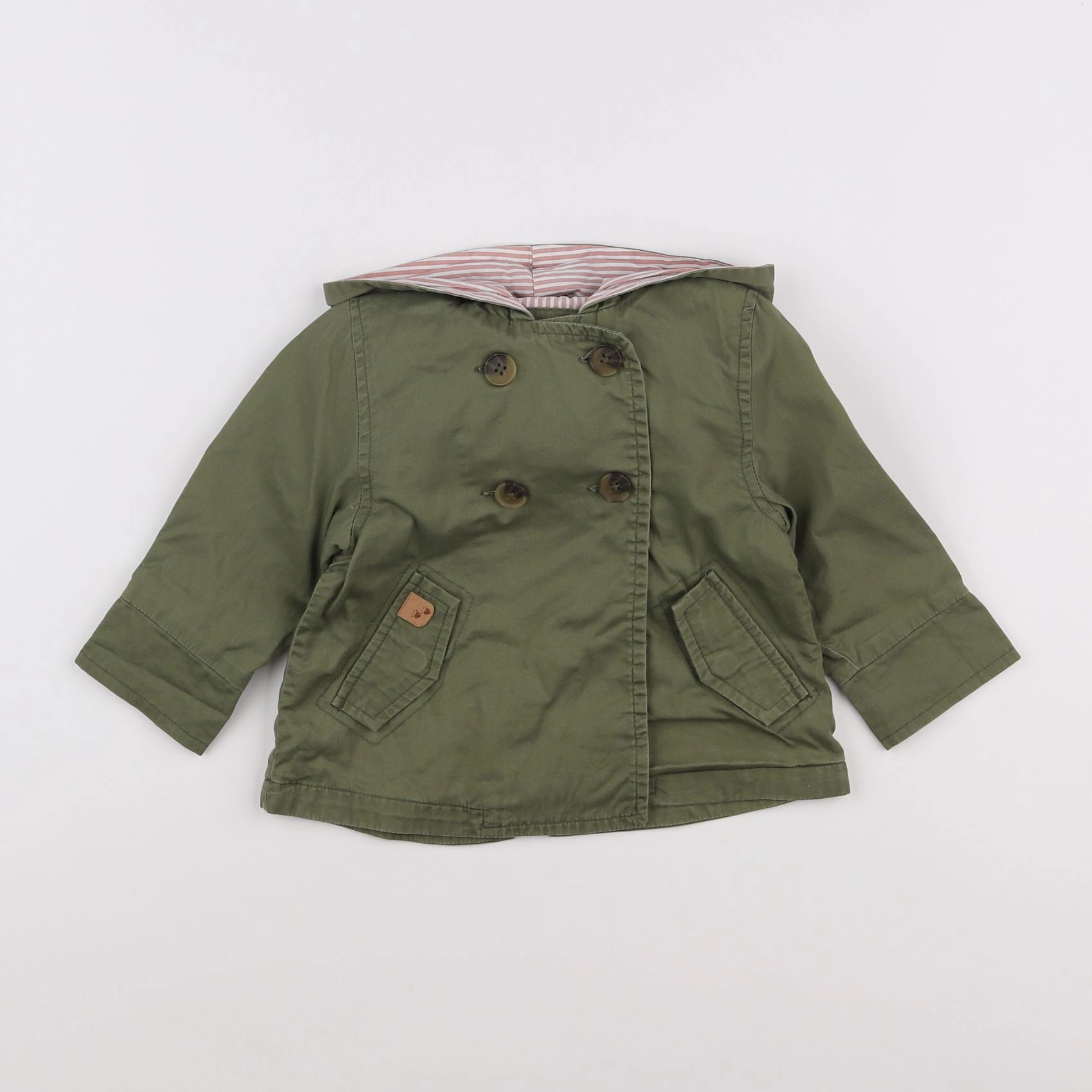 Vertbaudet - veste vert - 9/12 mois