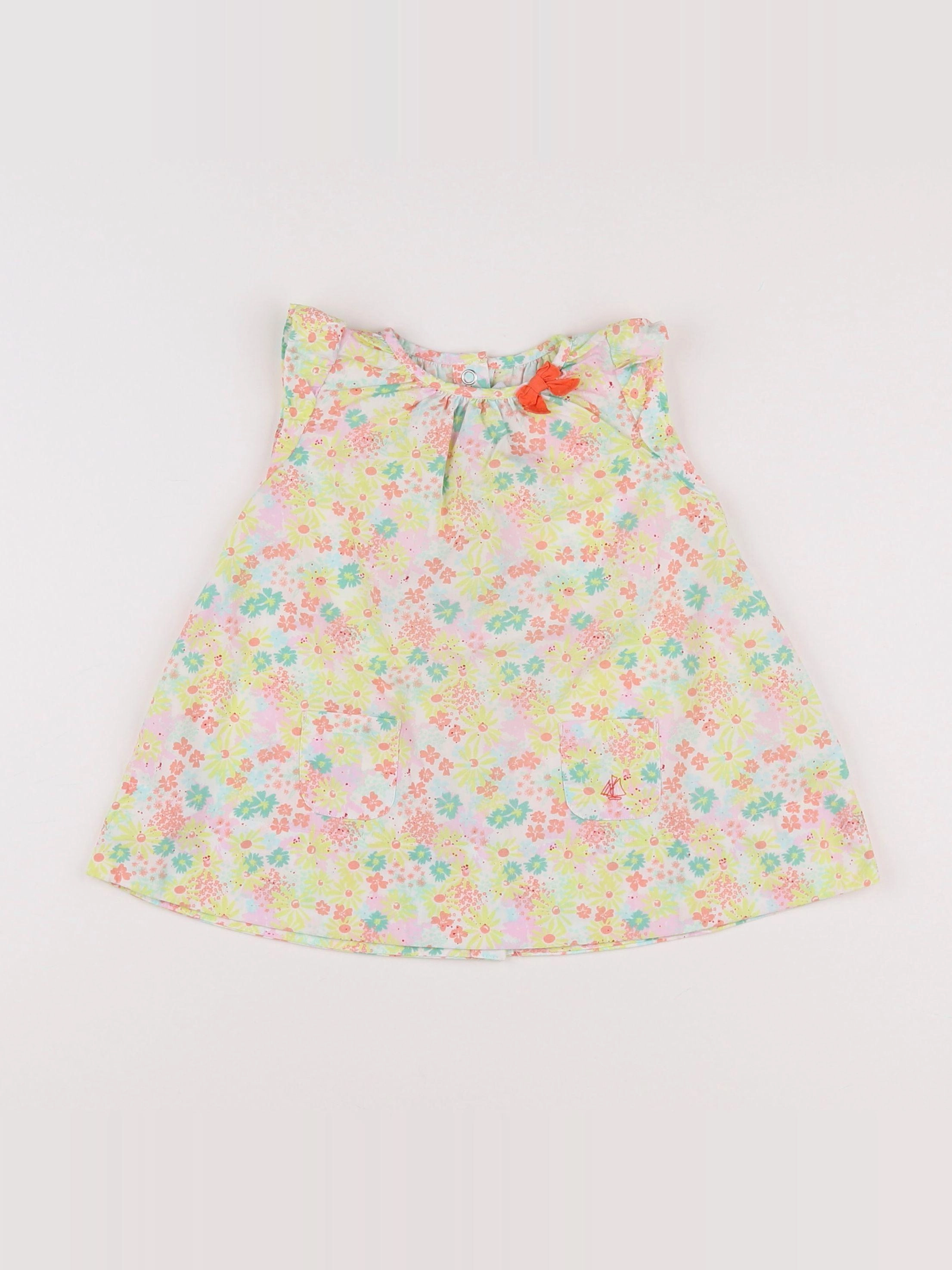 Petit Bateau - robe multicolore - 6 mois