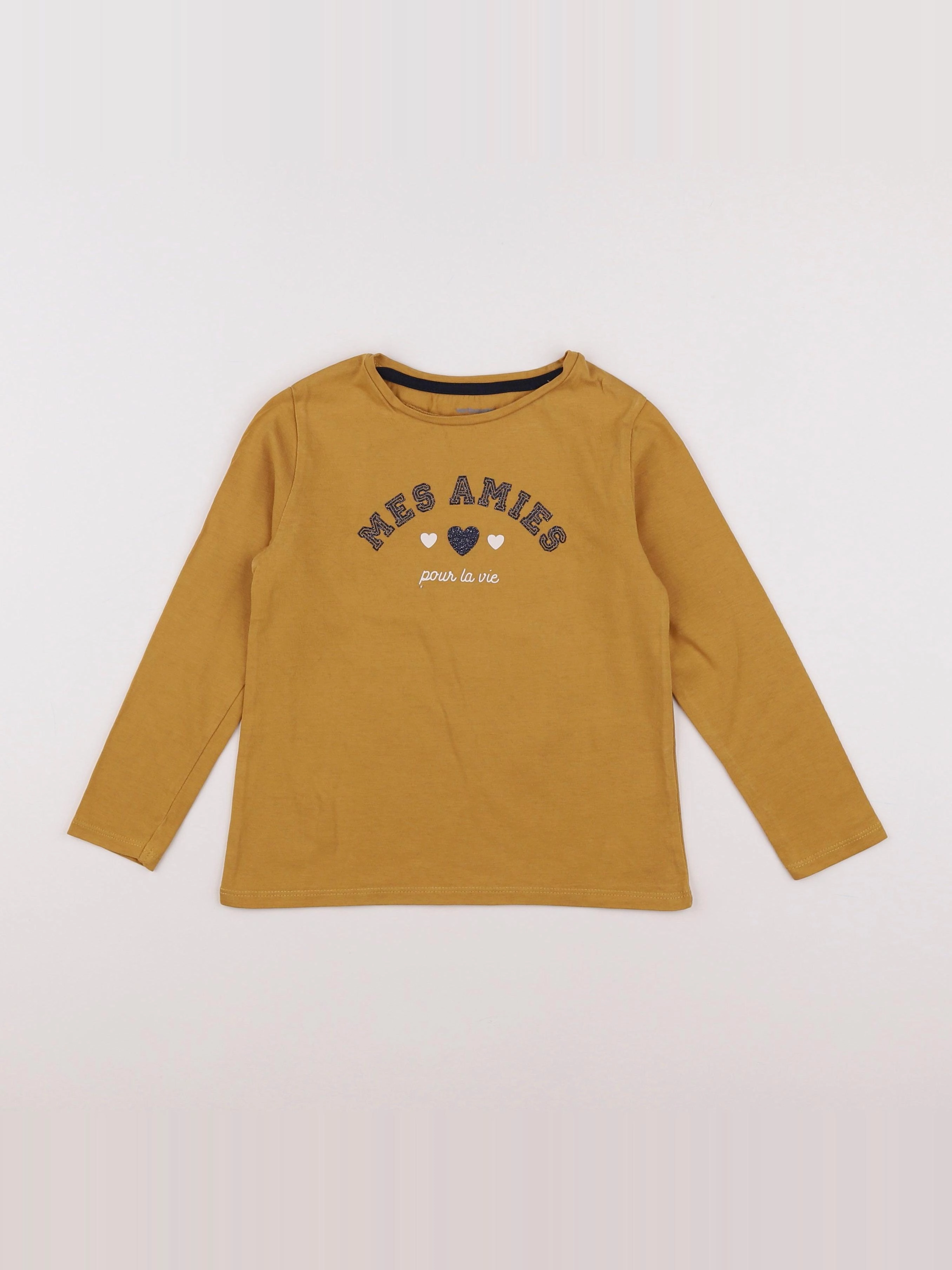 Vertbaudet - tee-shirt jaune, multicolore - 5 ans