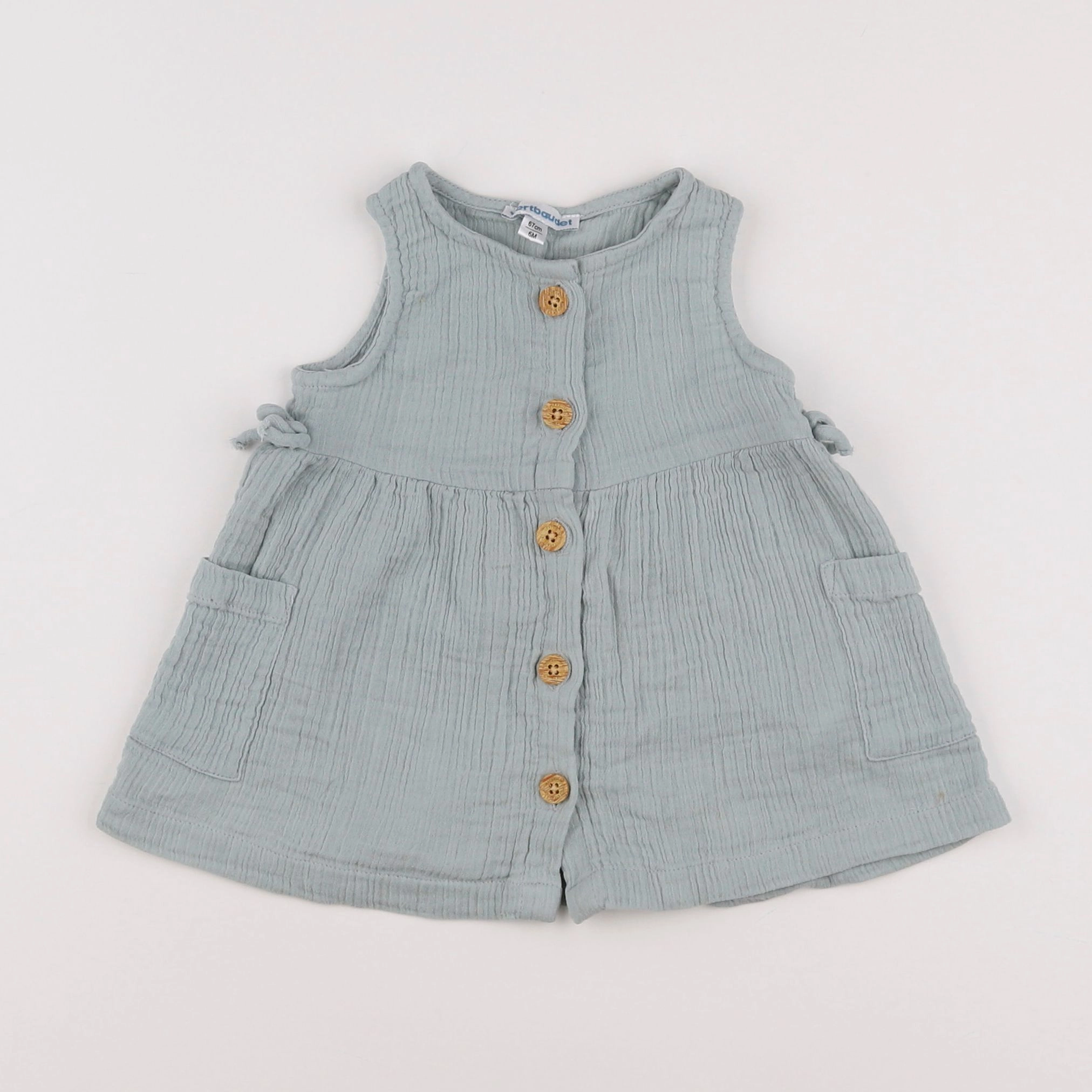 Vertbaudet - robe vert - 6 mois