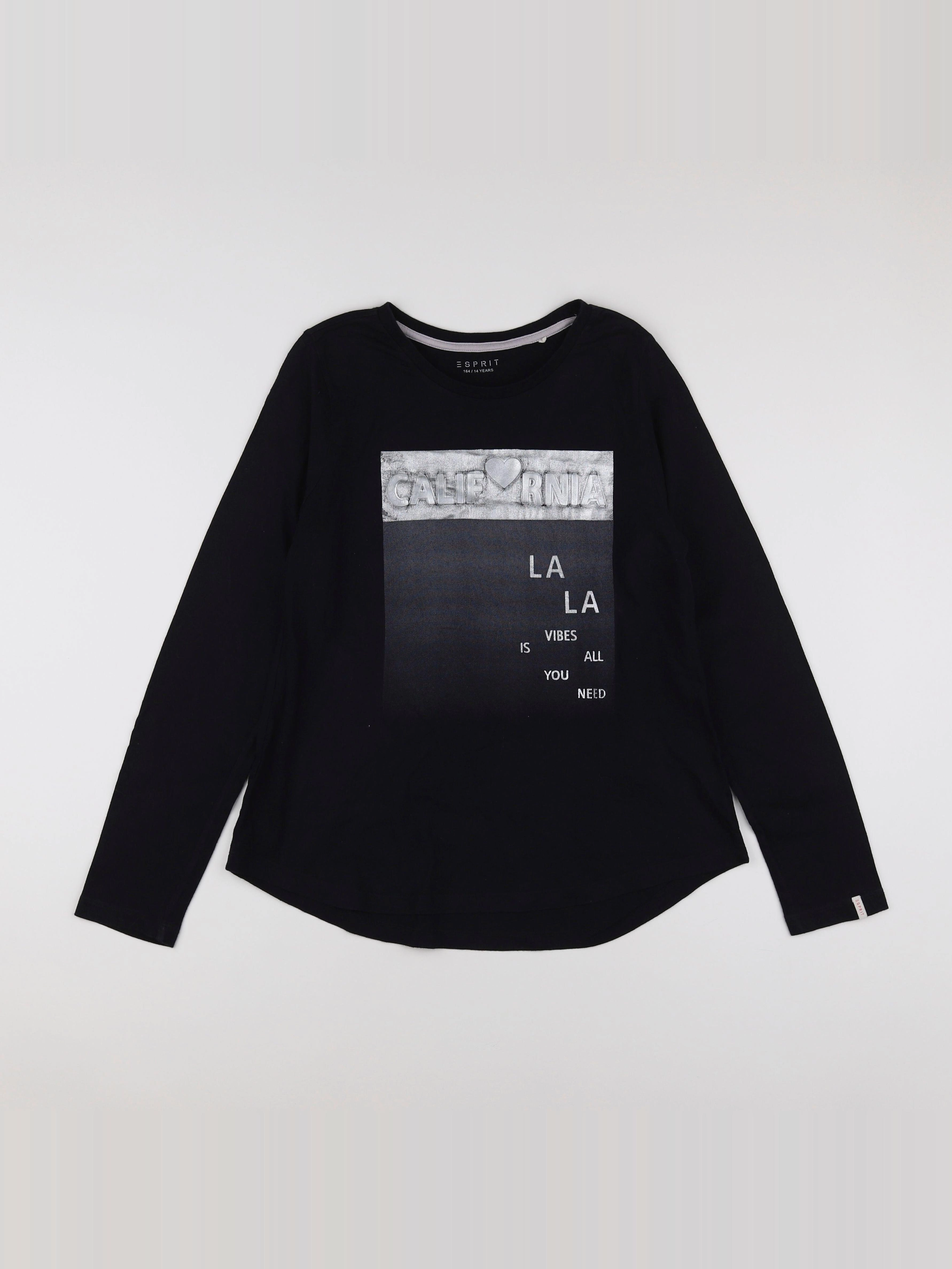 Esprit - tee-shirt argent, noir - 14 ans