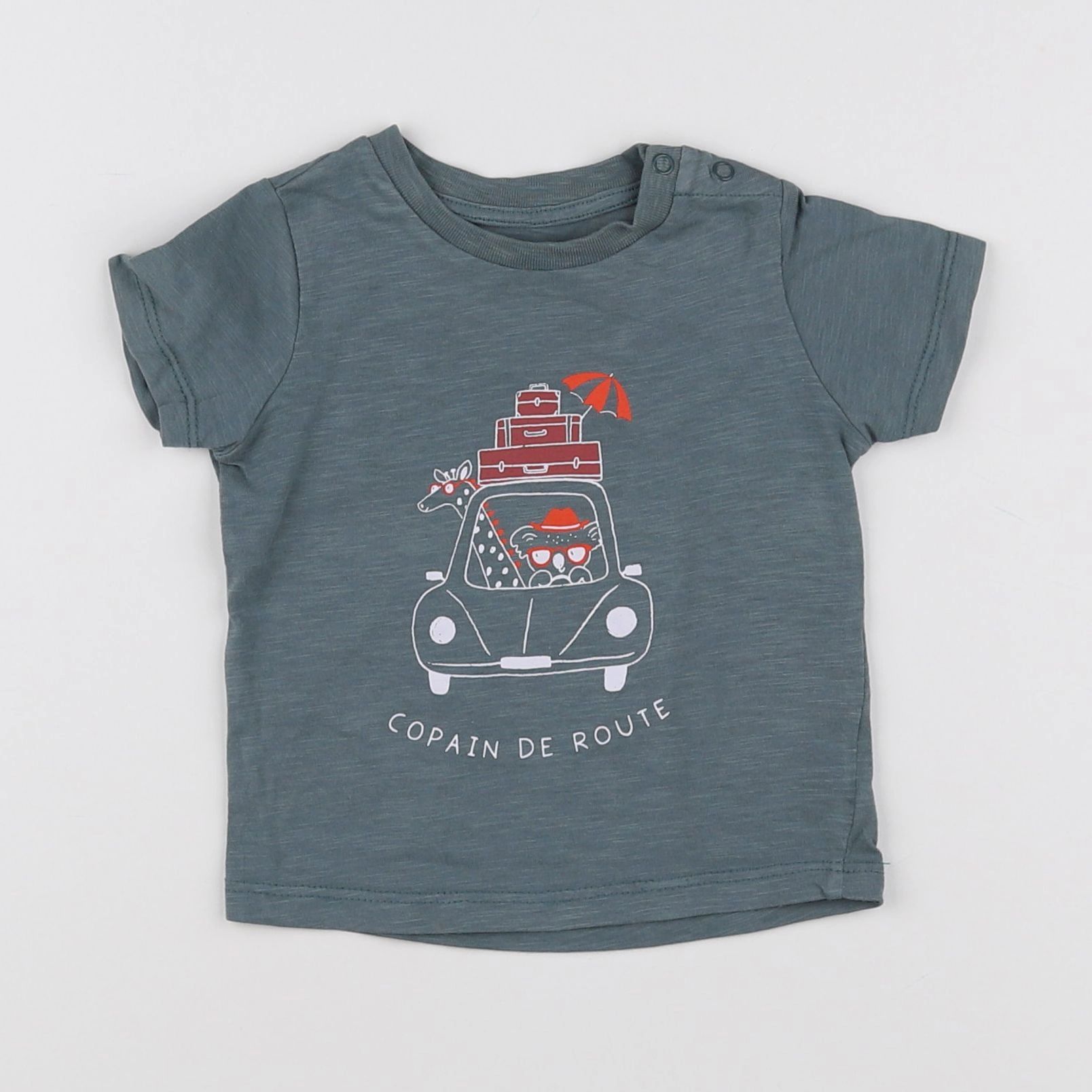 Vertbaudet - tee-shirt vert - 6 mois