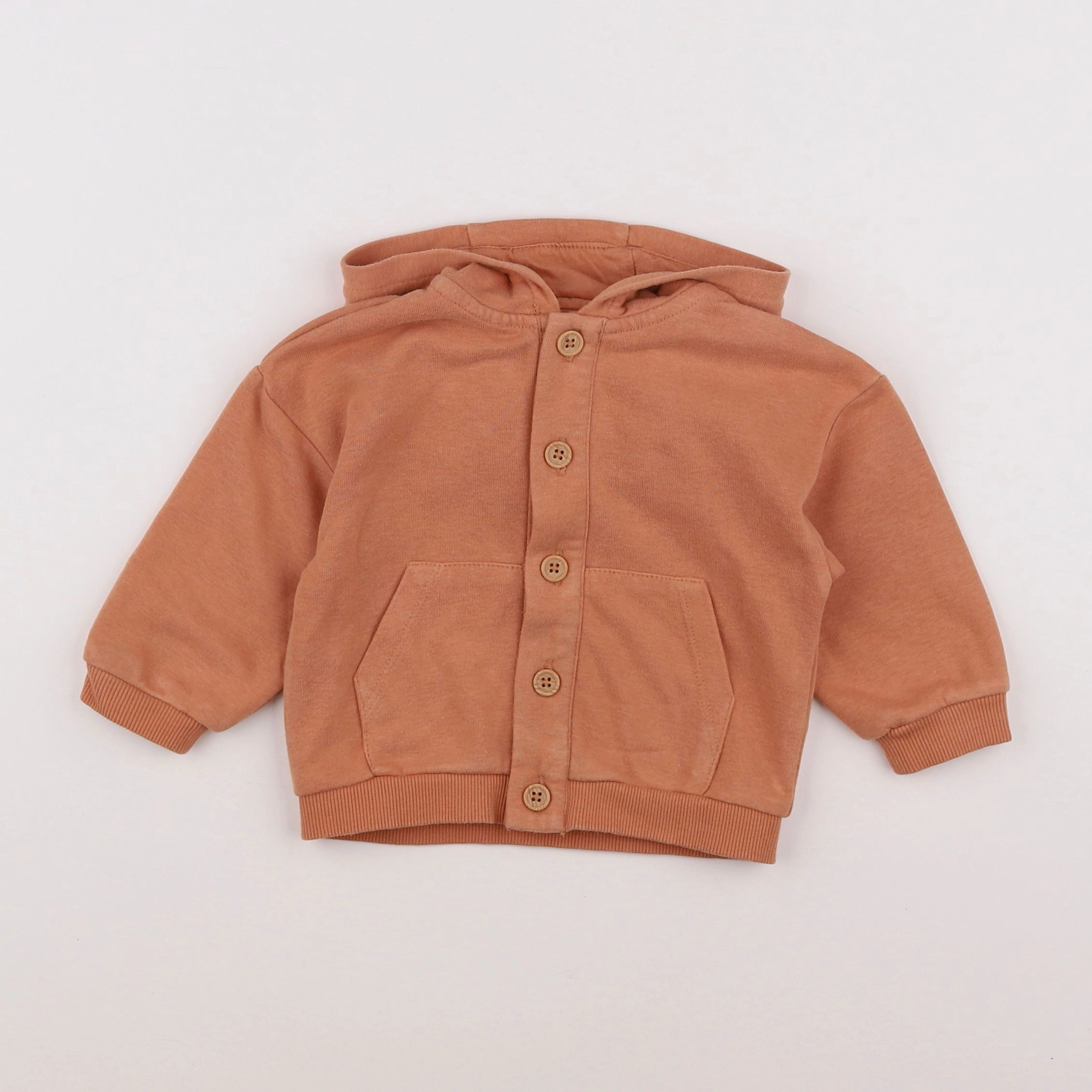 Vertbaudet - sweat orange - 12 mois