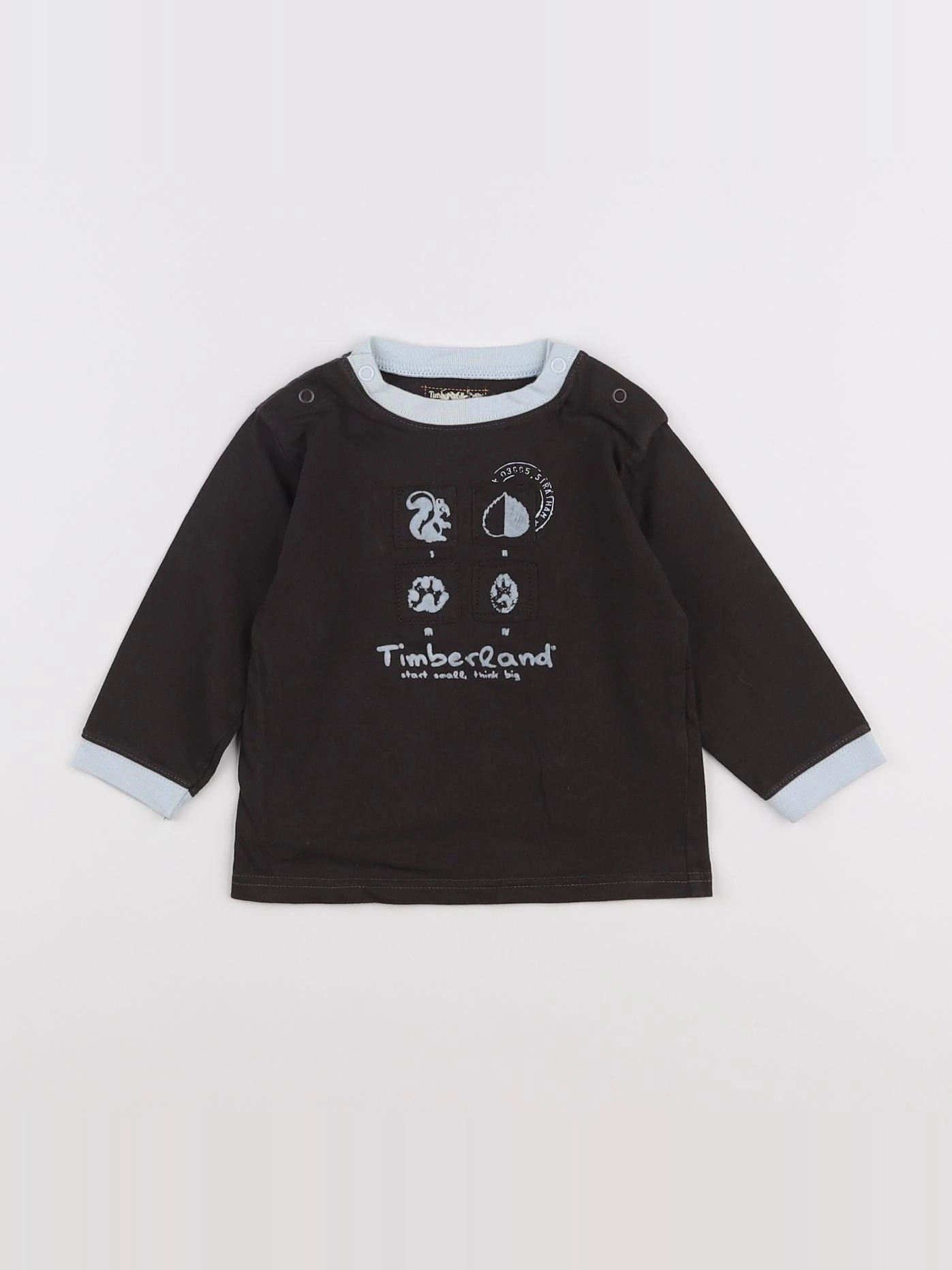 Timberland - tee-shirt marron, bleu - 6 mois