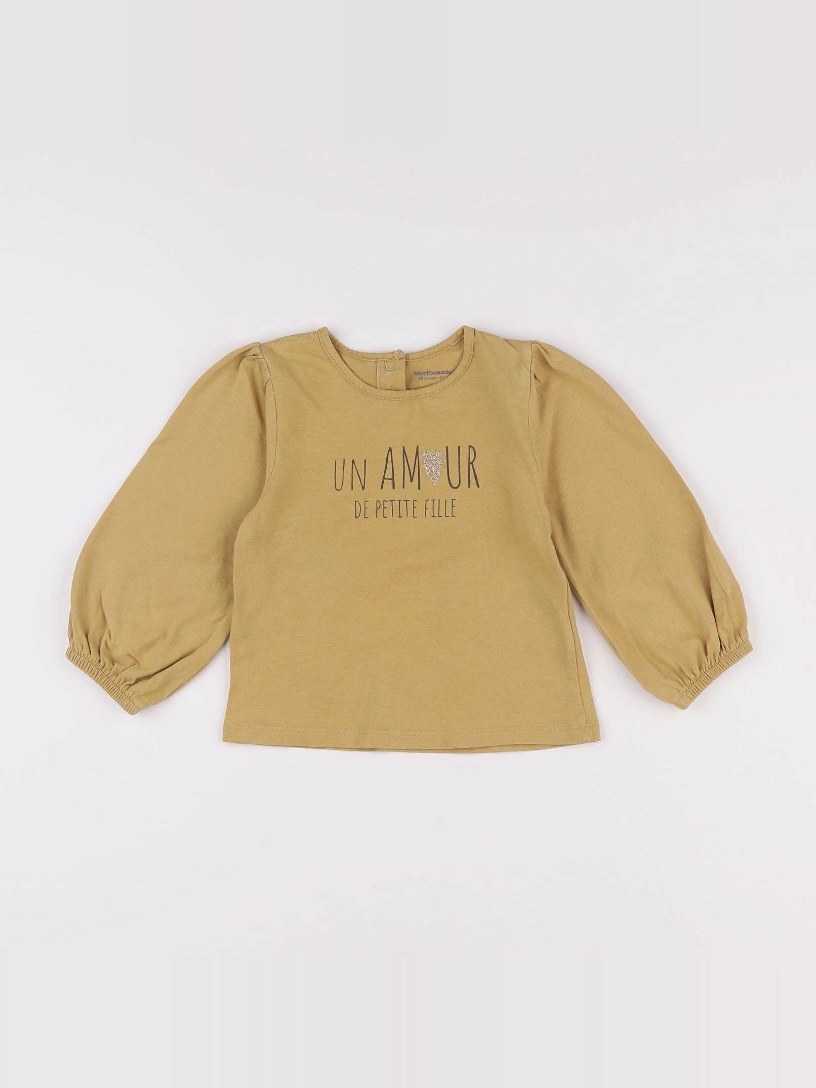 Vertbaudet - tee-shirt jaune - 18 mois