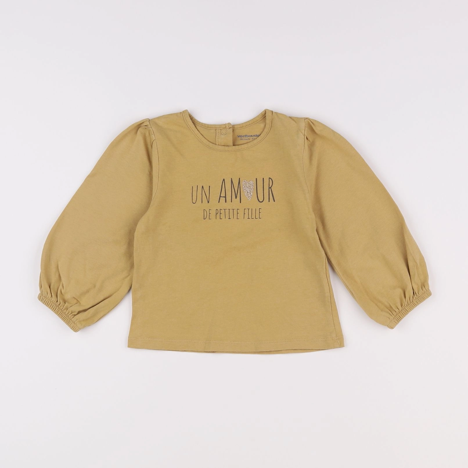 Vertbaudet - tee-shirt jaune - 18 mois