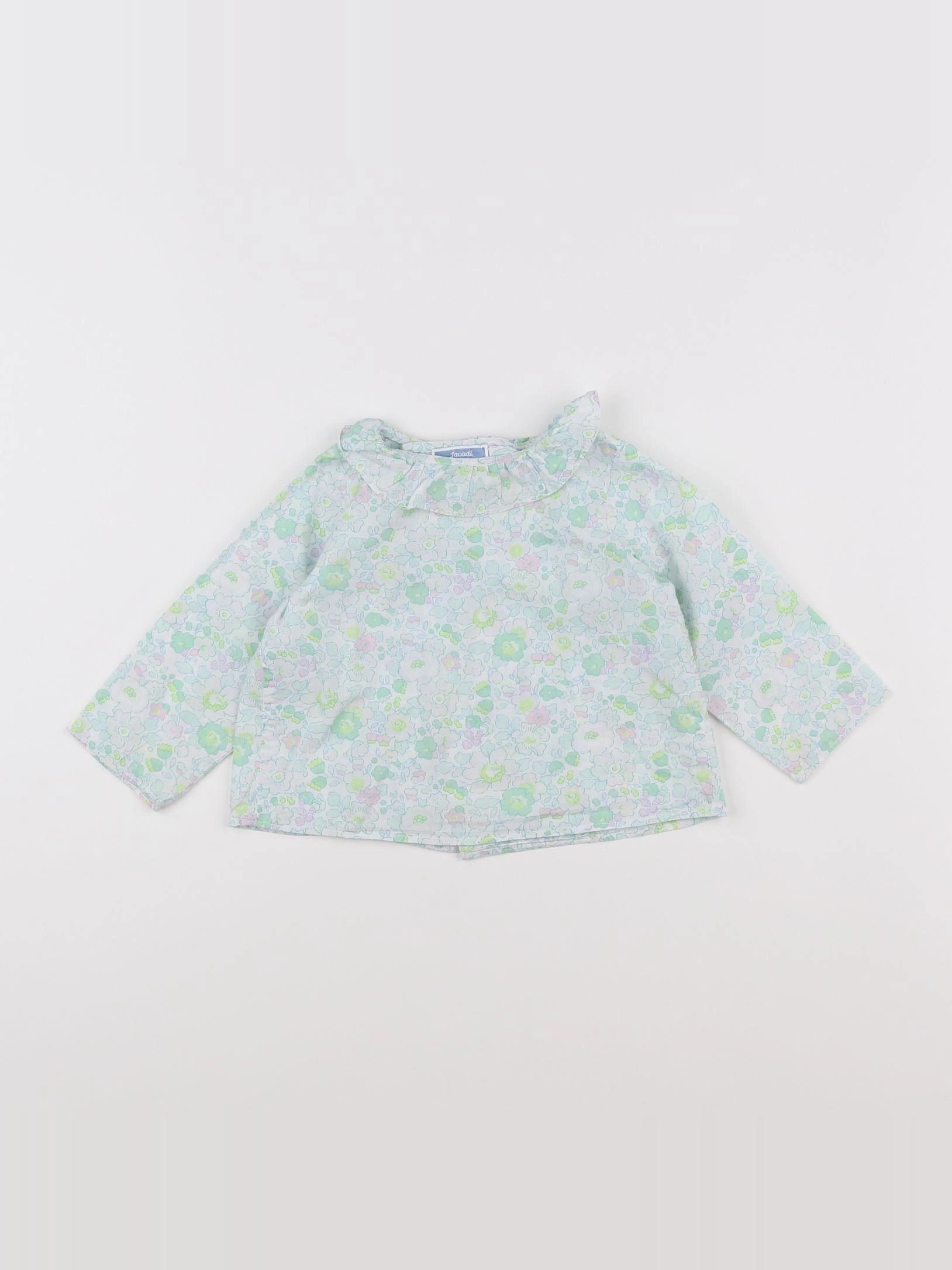 Jacadi - blouse liberty vert - 12 mois
