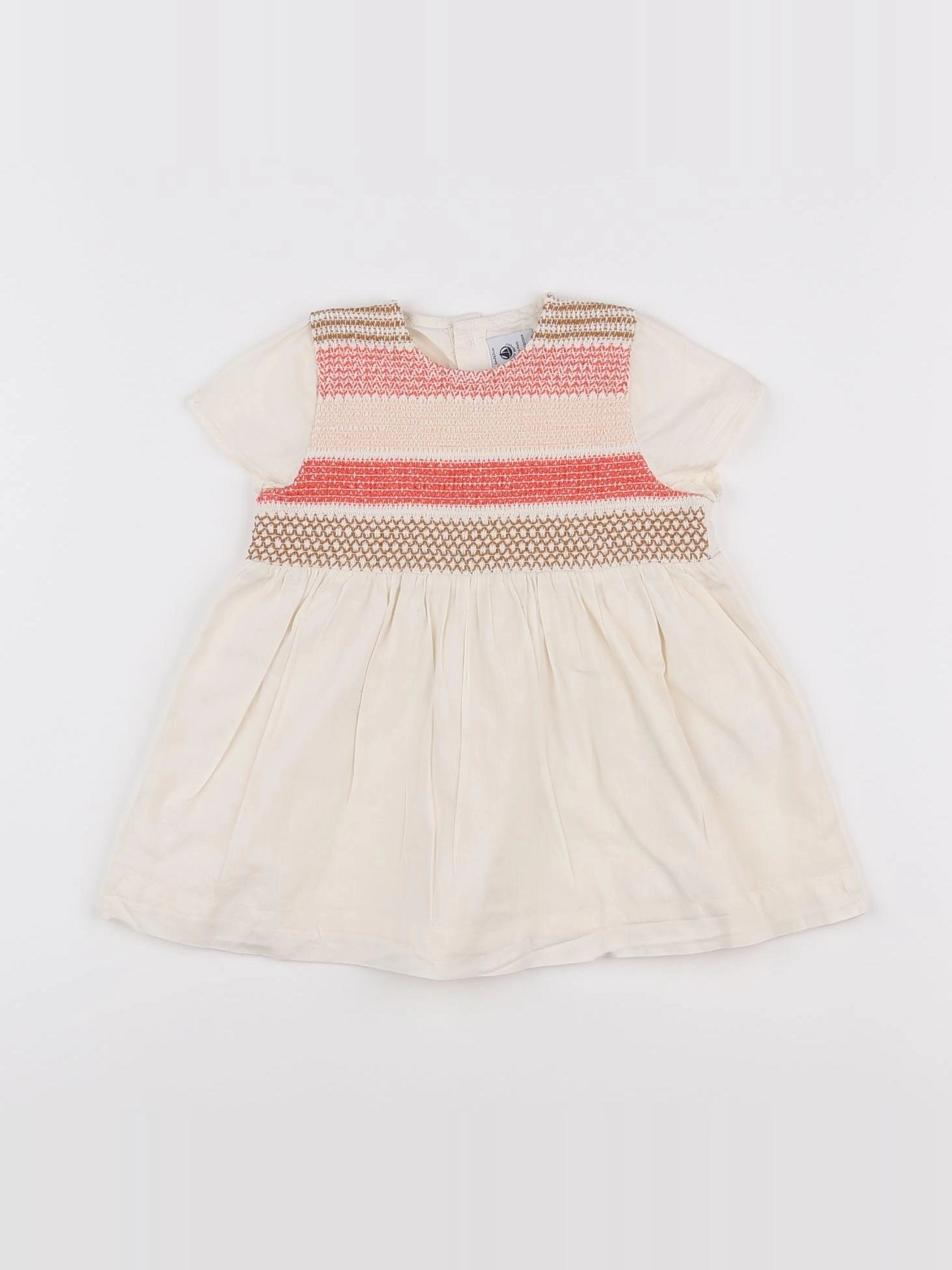 Petit Bateau - robe beige - 6 mois