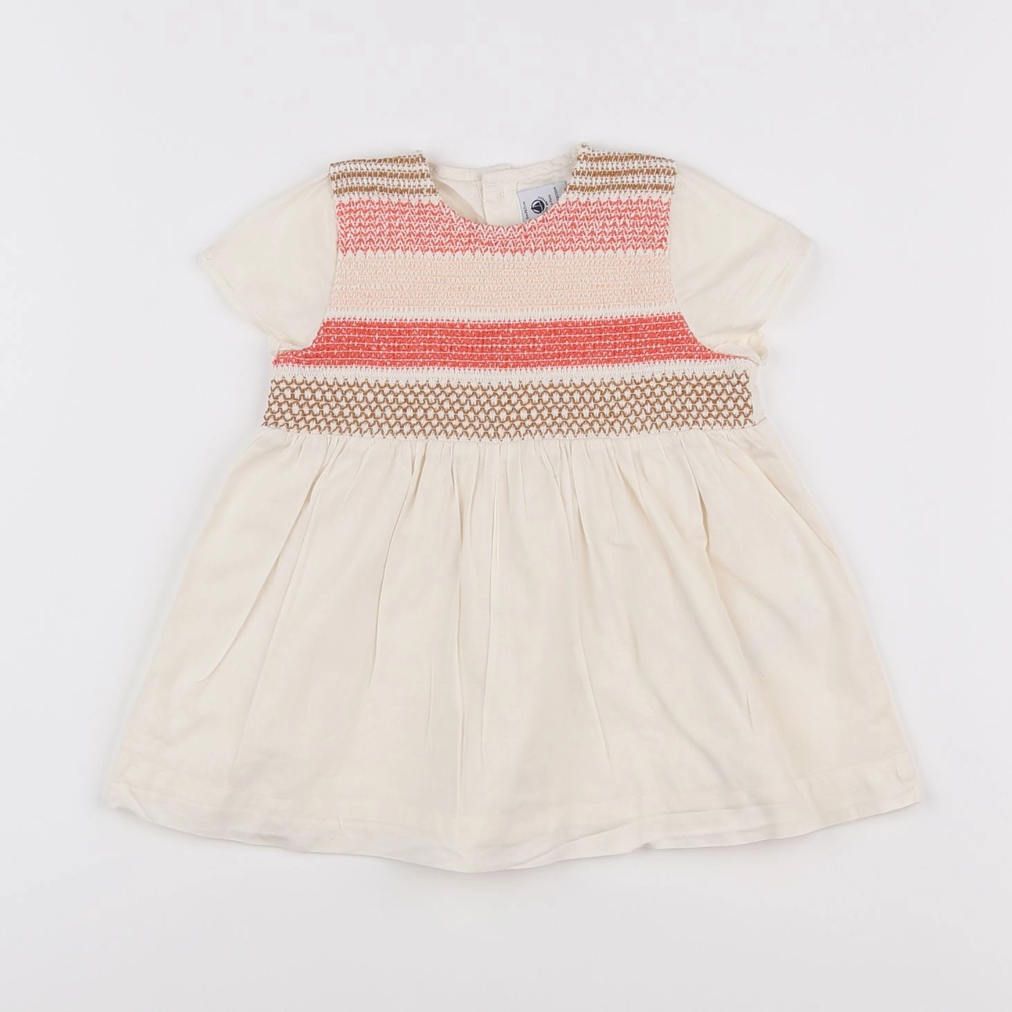 Petit Bateau - robe beige - 6 mois