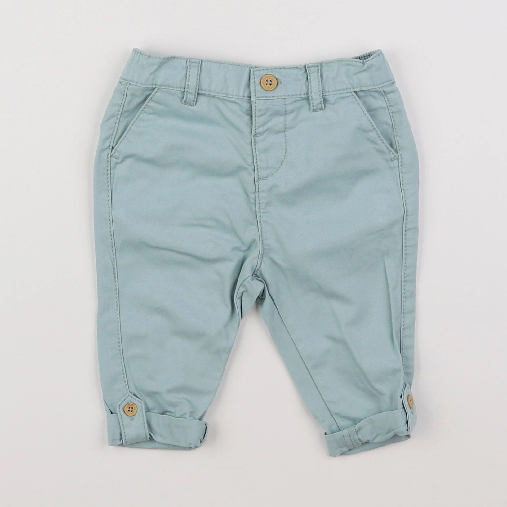 Vertbaudet - pantalon vert - 6 mois