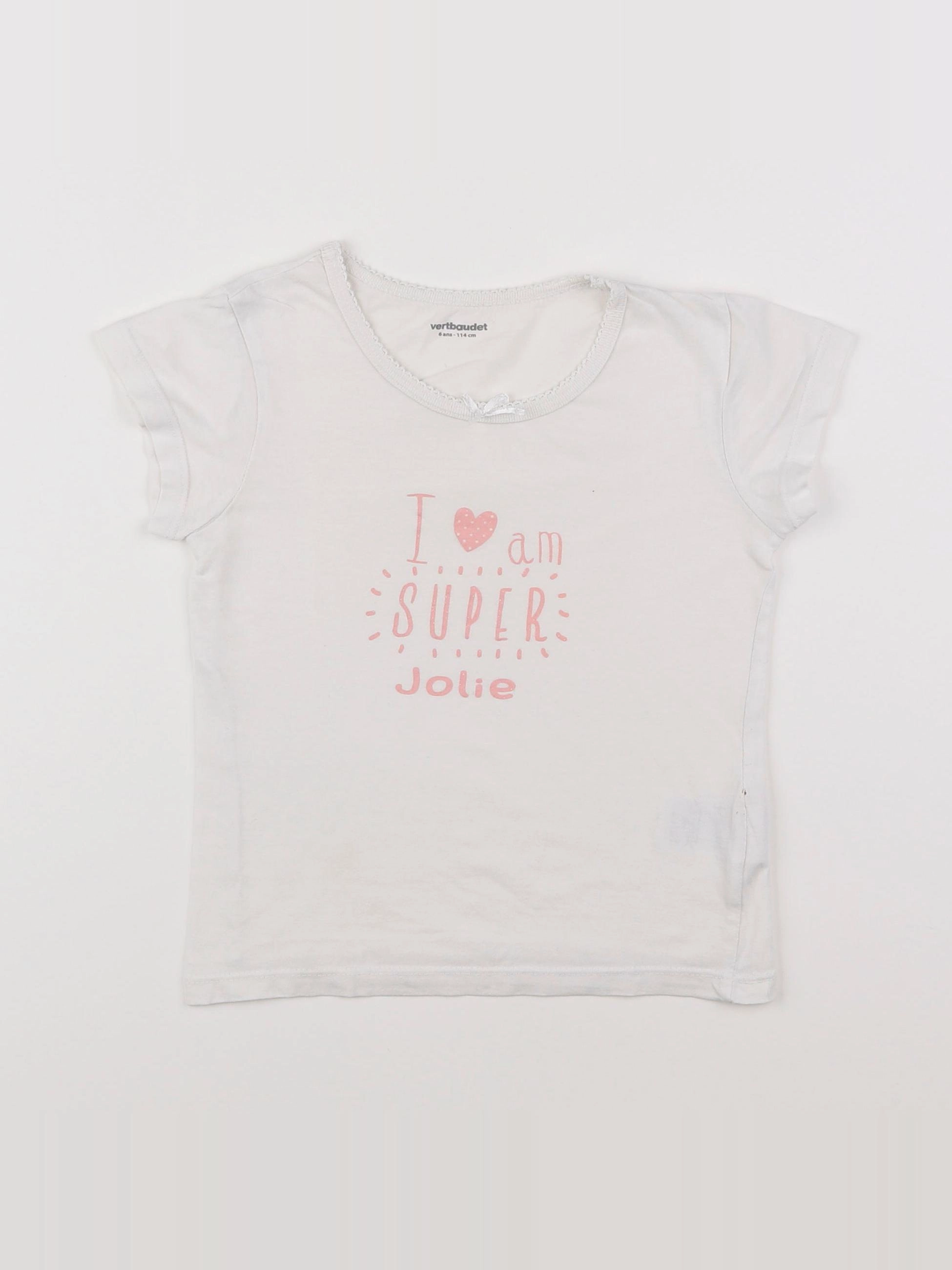 Vertbaudet - maillot de corps blanc - 6 ans
