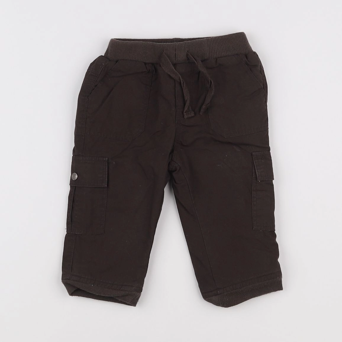 Vertbaudet - pantalon doublé marron - 6 mois