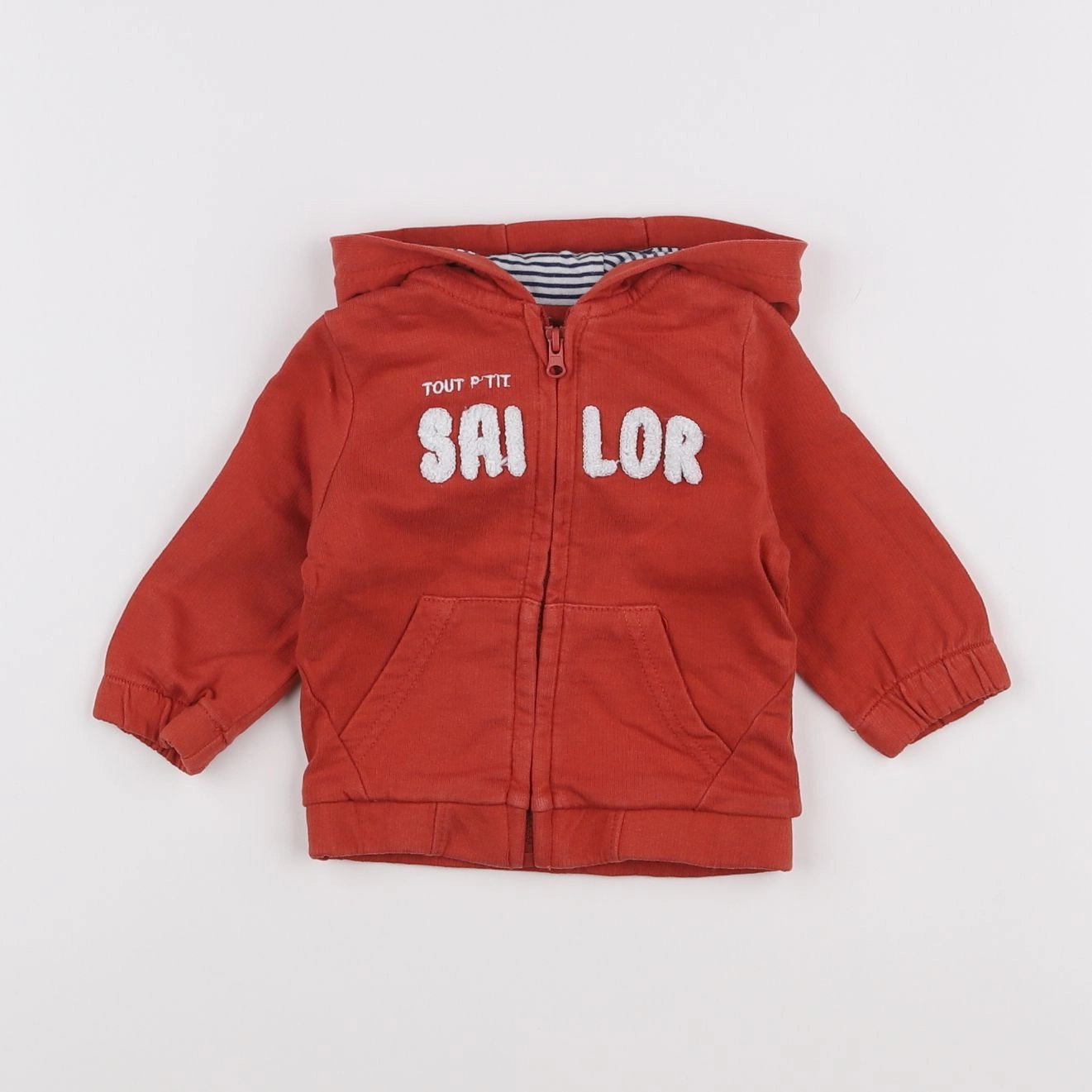 Vertbaudet - sweat marron - 6 mois