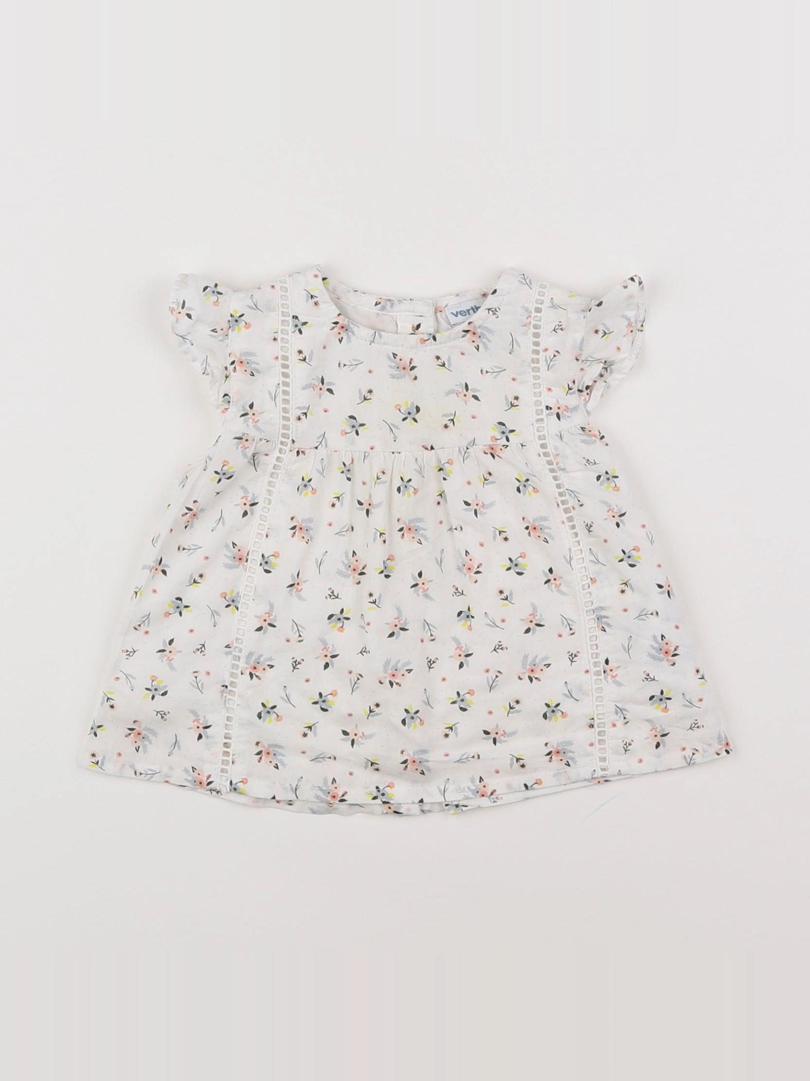 Vertbaudet - blouse blanc - 6 mois