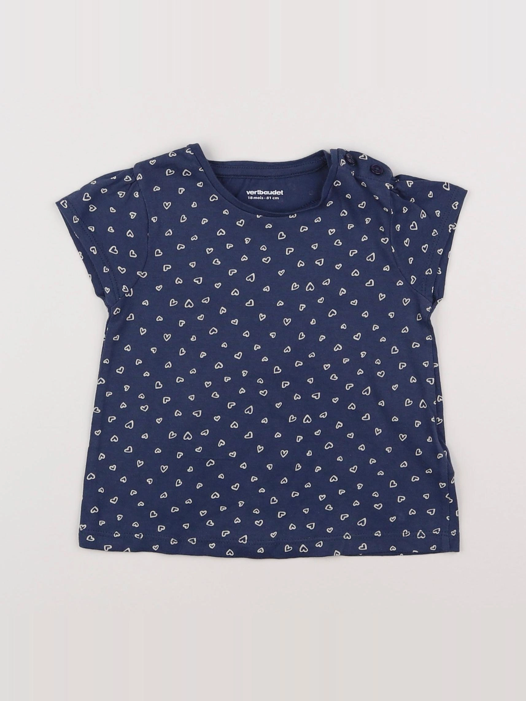 Vertbaudet - tee-shirt bleu - 18 mois