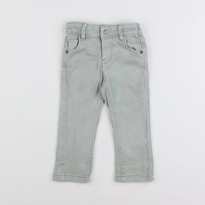 Vertbaudet - pantalon vert - 9 mois