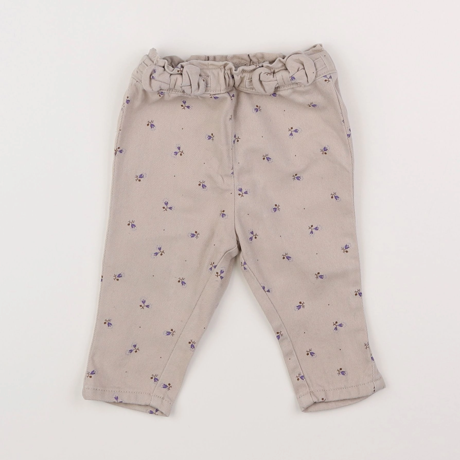 Vertbaudet - pantalon beige - 6 mois