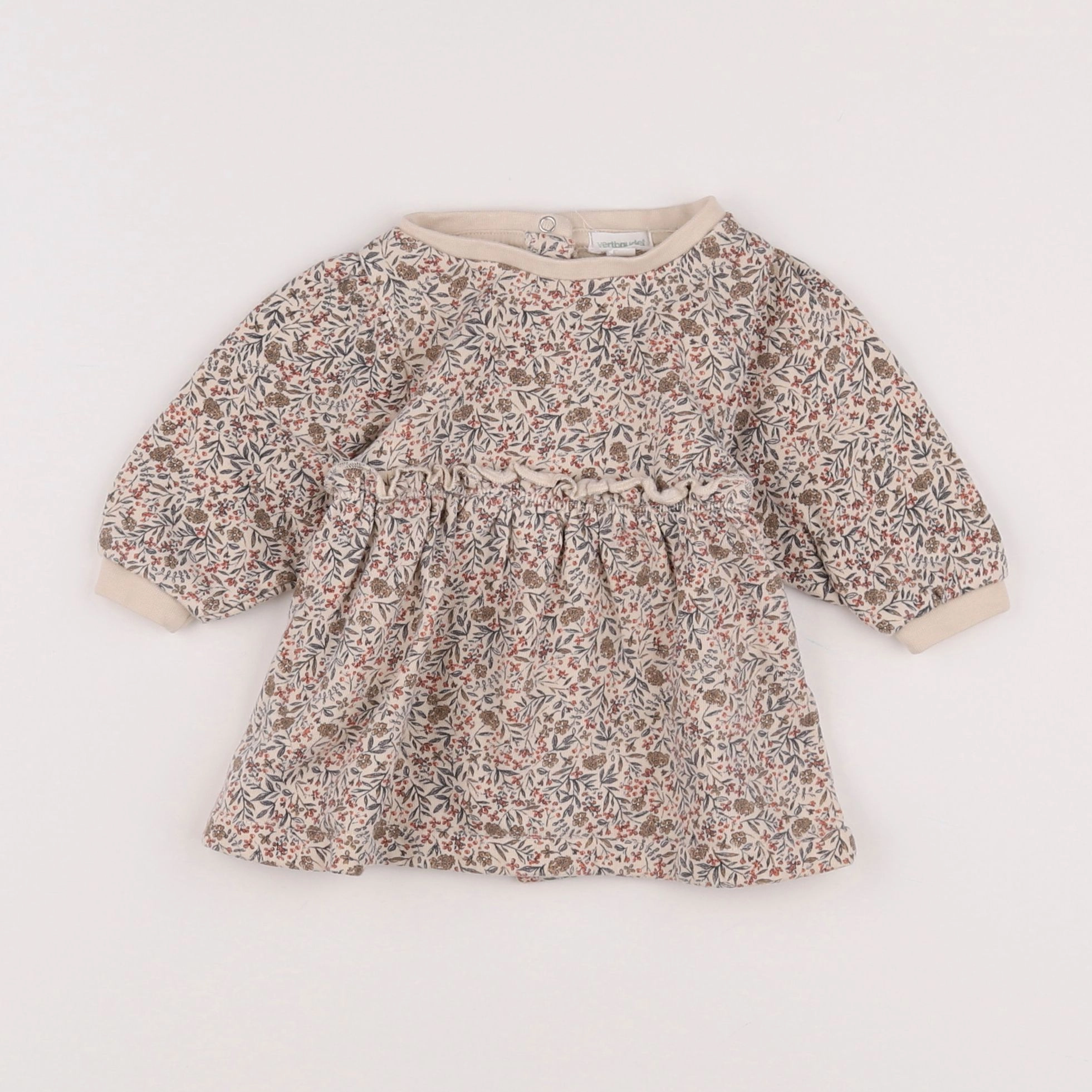 Vertbaudet - robe beige - 3 mois