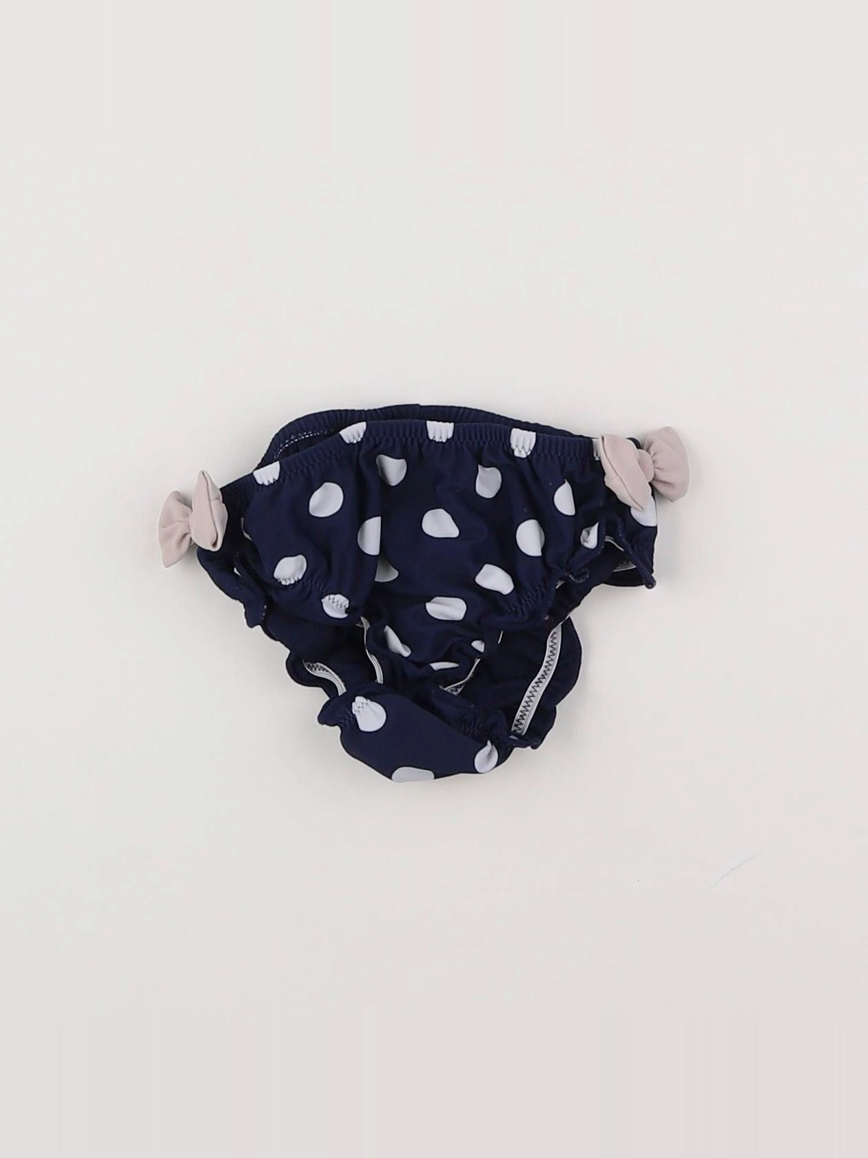 Vertbaudet - maillot de bain bleu, blanc - 6/9 mois