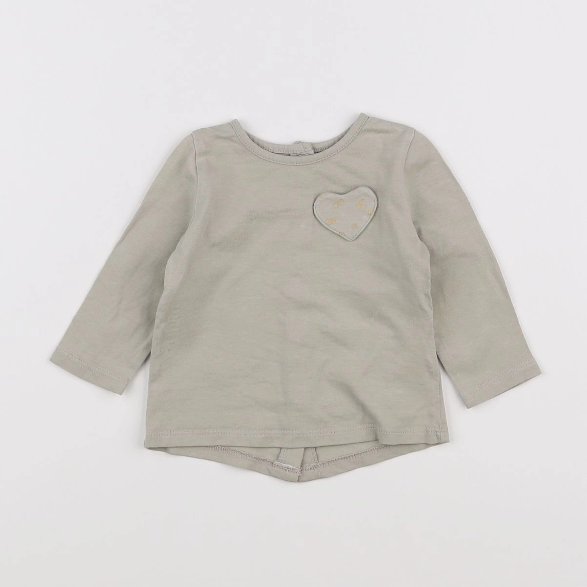 Vertbaudet - tee-shirt vert, or - 3 mois