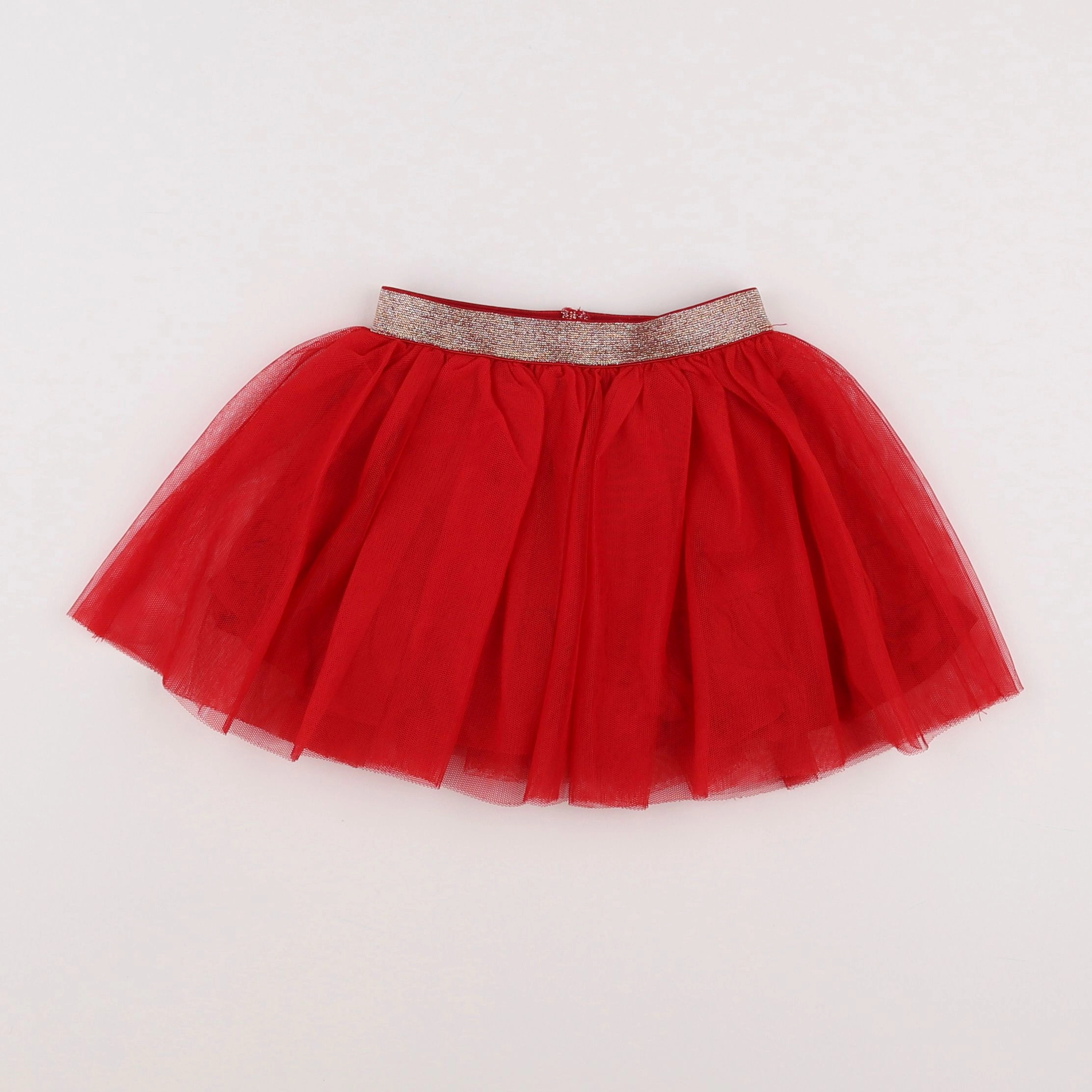 Vertbaudet - jupe rouge - 2 ans