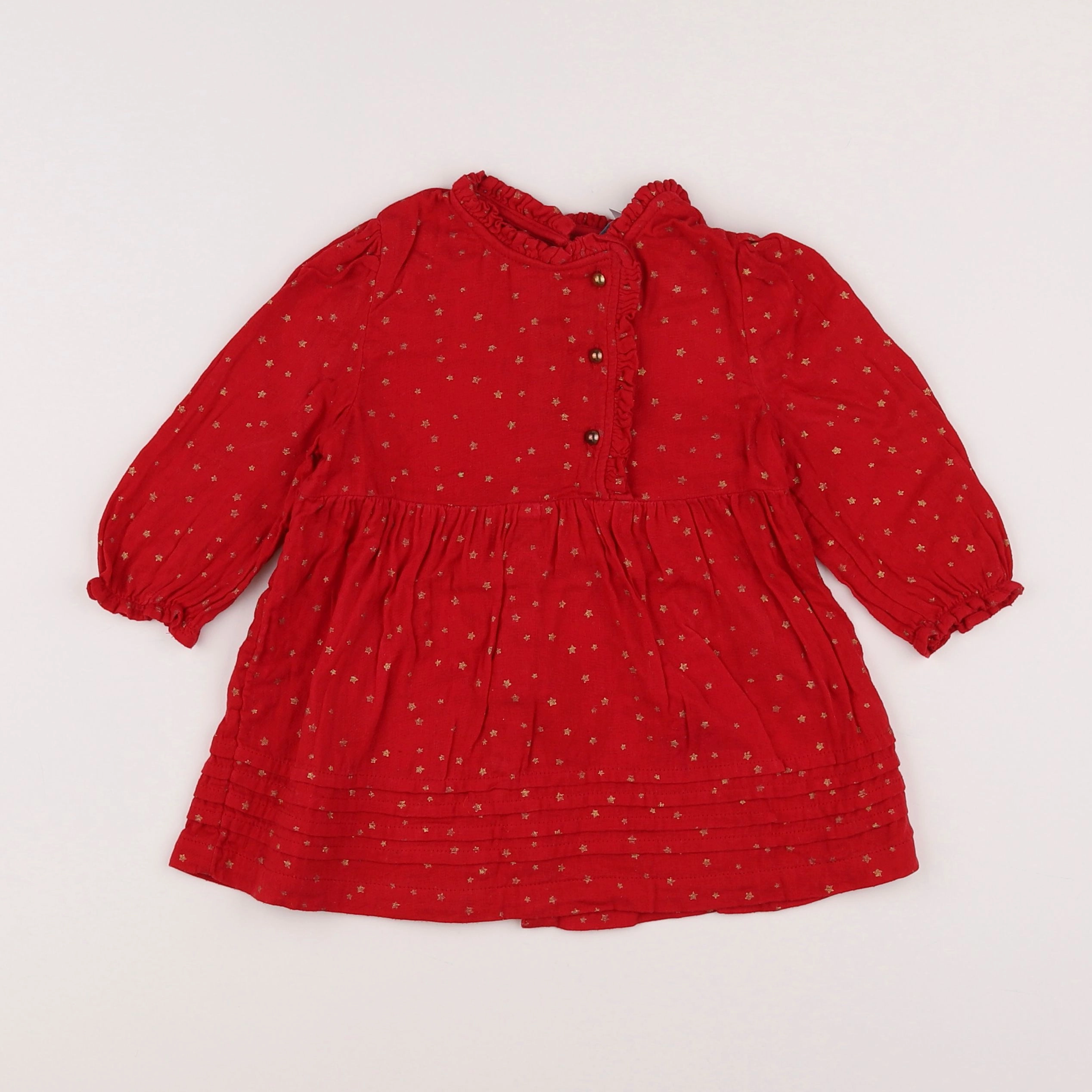 Vertbaudet - robe rouge - 12 mois