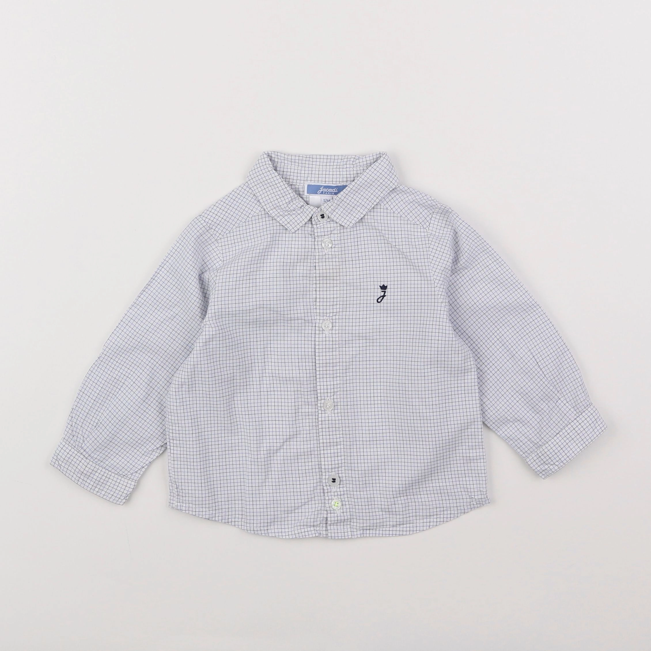 Jacadi - chemise blanc, bleu - 12 mois