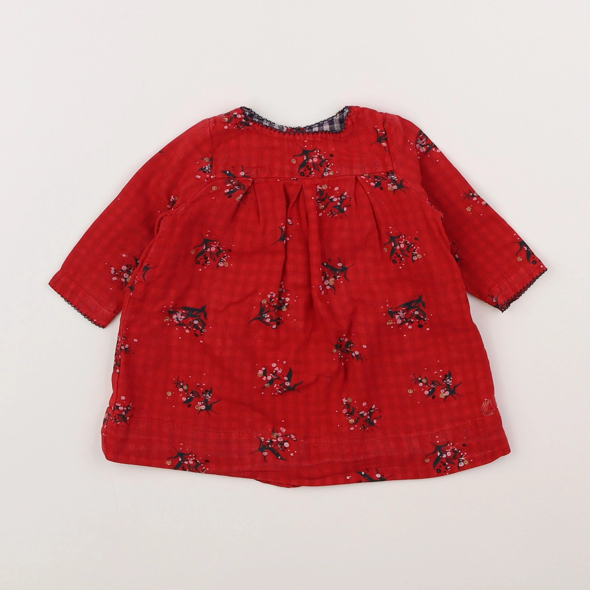 Petit Bateau - robe rouge - 3 mois