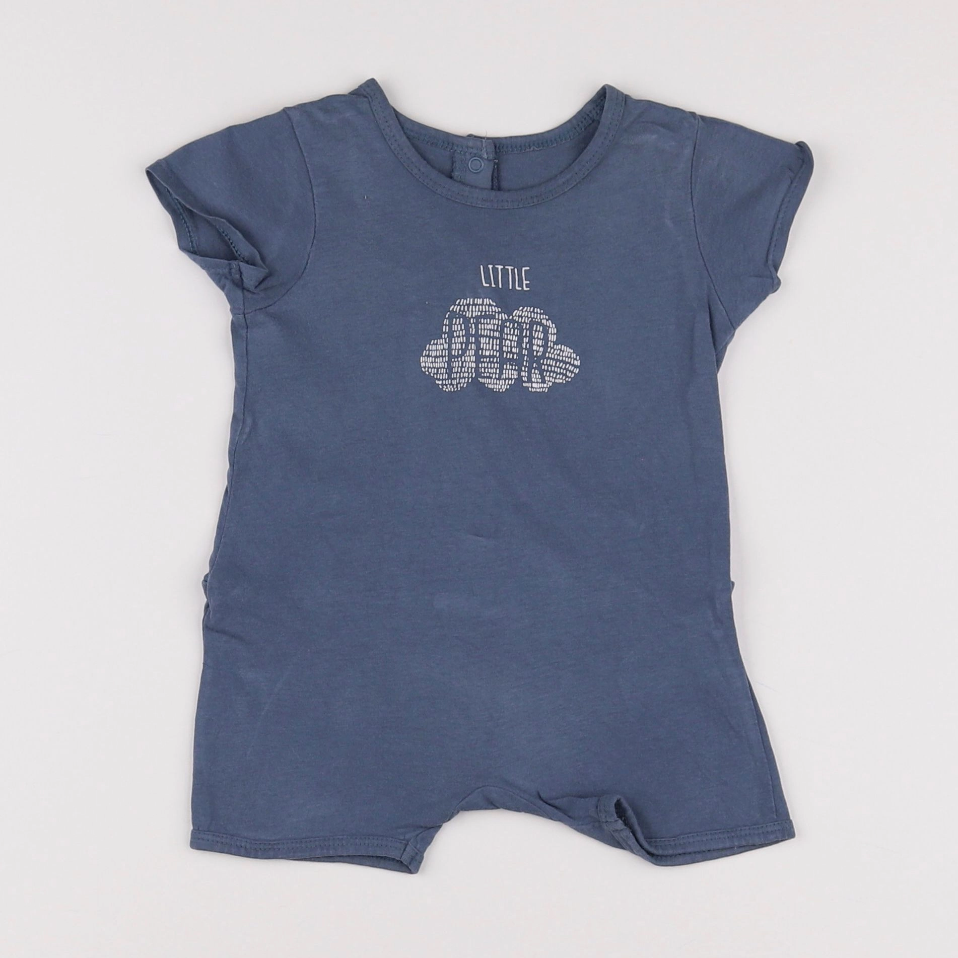 Vertbaudet - pyjama coton bleu - 9 mois