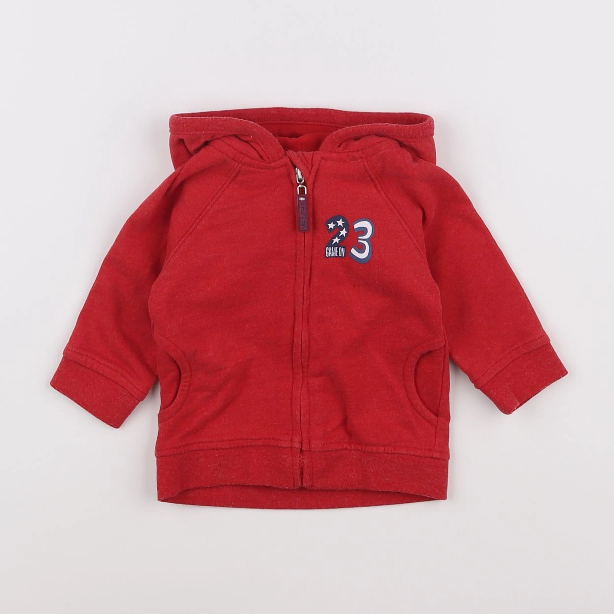 Vertbaudet - sweat rouge - 6 mois