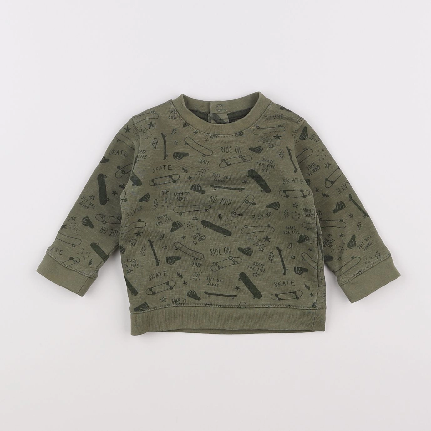 Vertbaudet - sweat vert - 6 mois